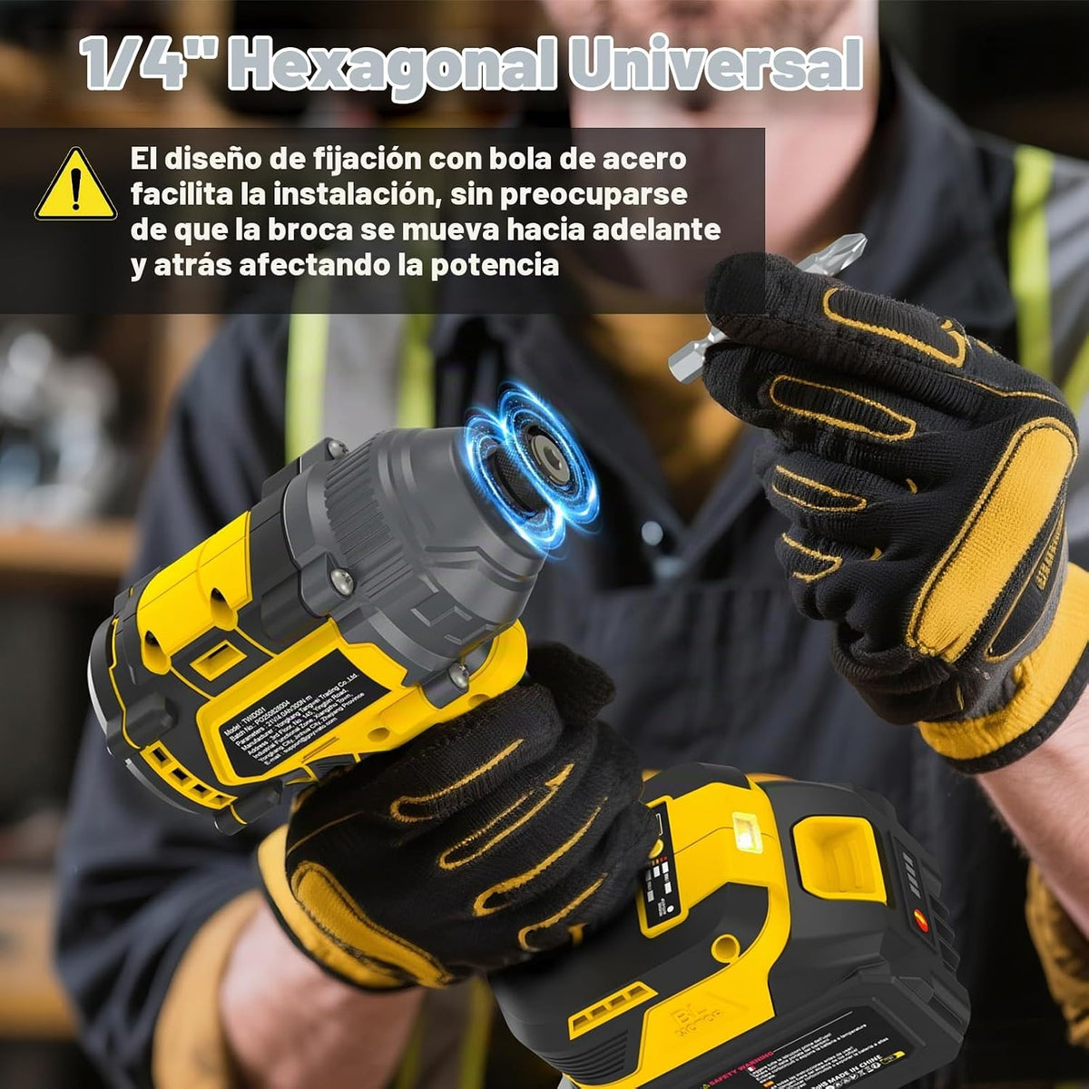 GoYwato Controlador de impacto inalámbrico 2655 lb-in (300 N·m) - 2...