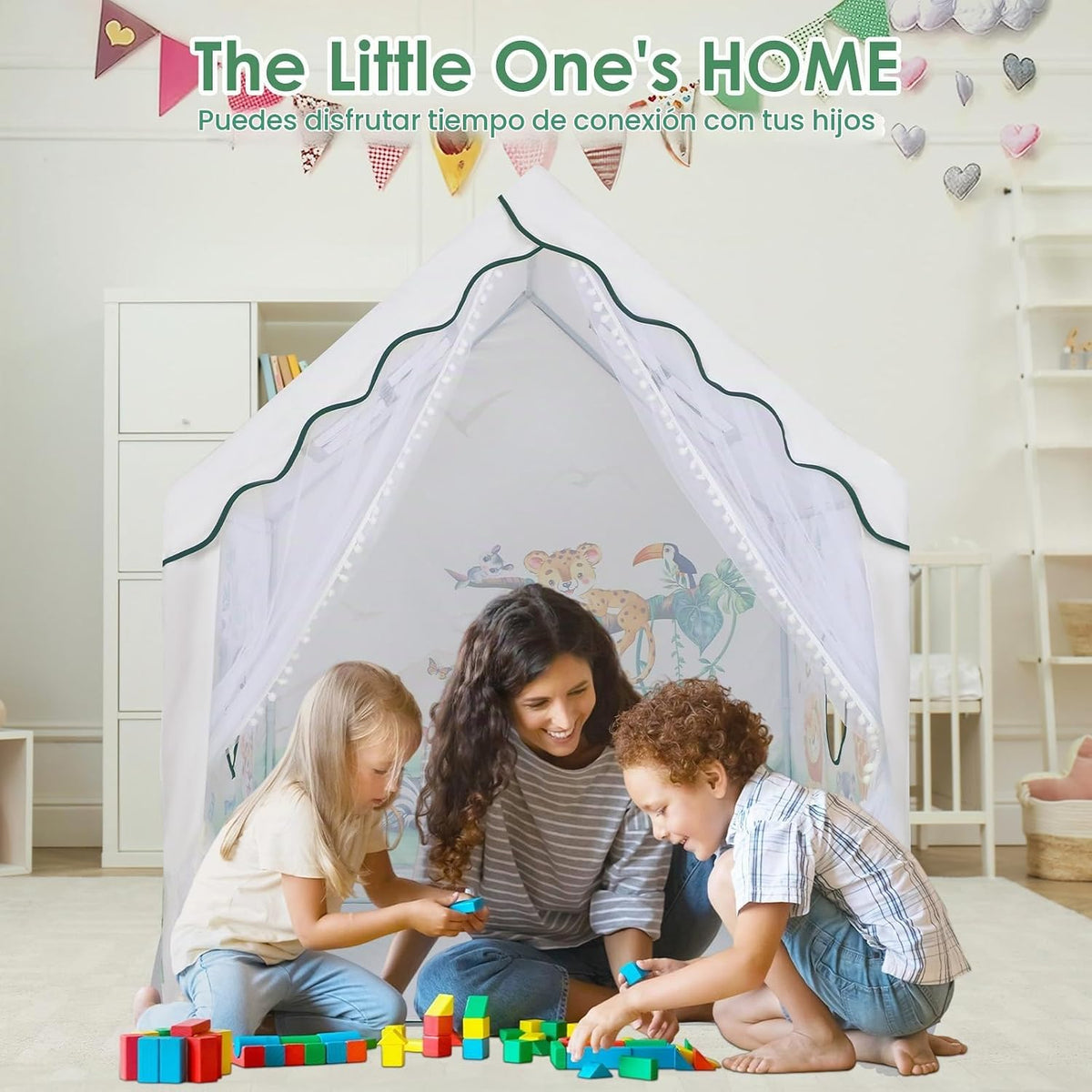 Tienda de campaña para niños y niñas, gran casa de juegos plegable...