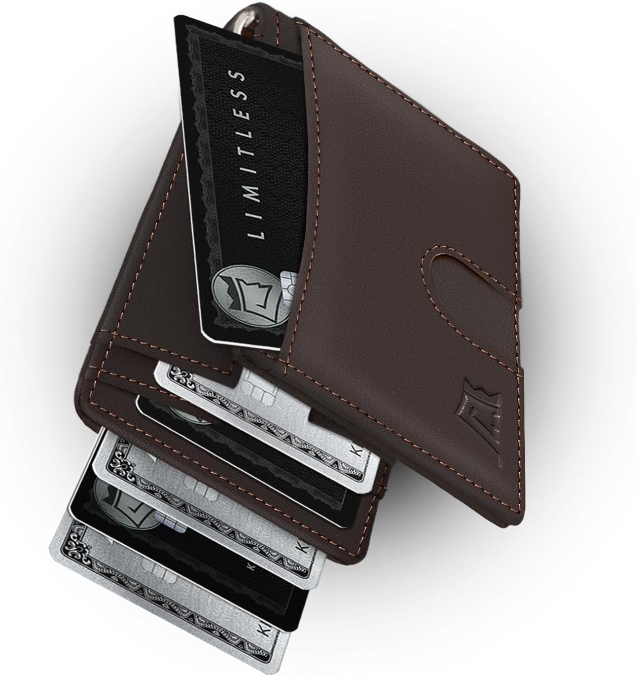 Kings Loot Pinza para billetes cartera minimalista delgada para hom...