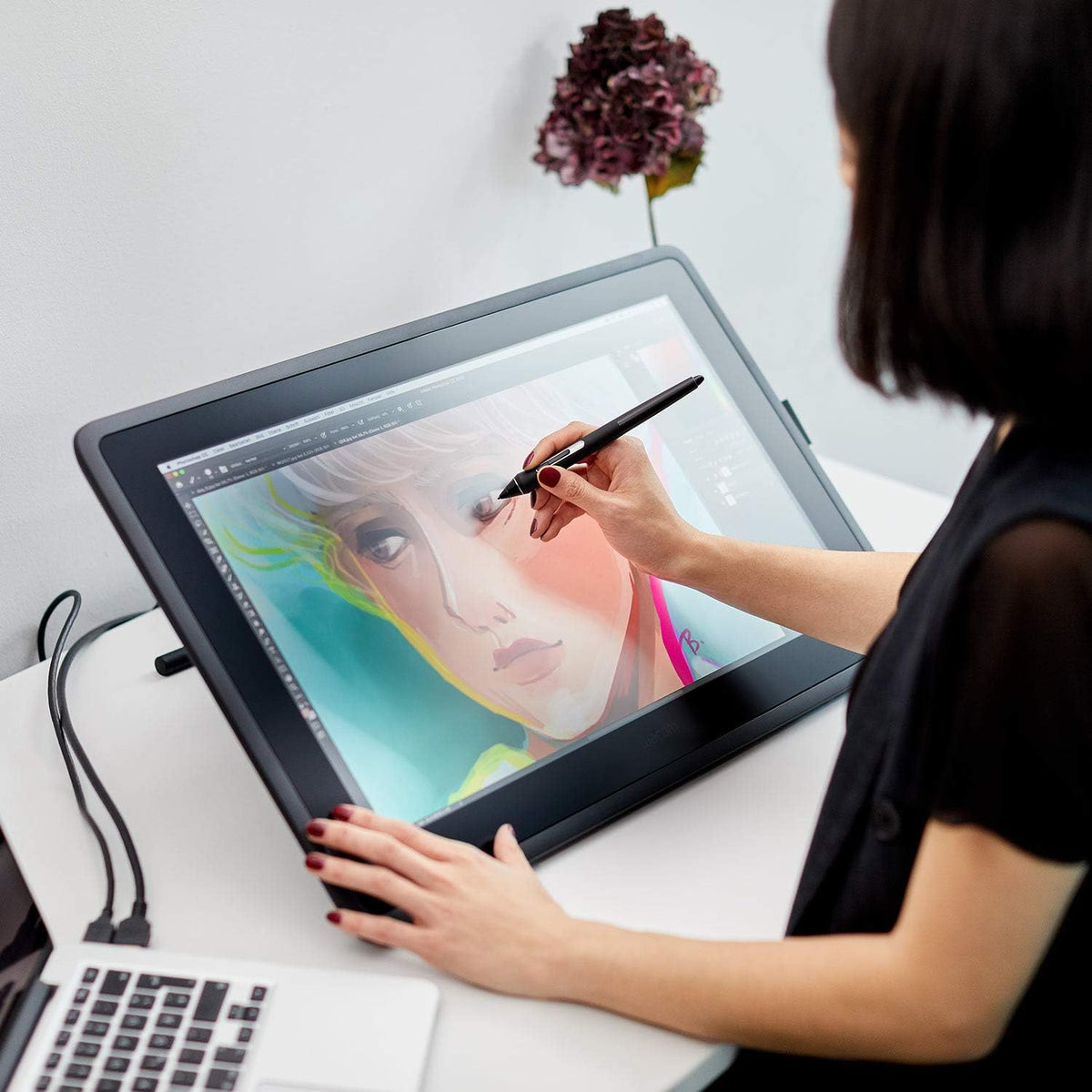Wacom Cintiq 22 Tableta de dibujo con pantalla, pantalla Full HD de...