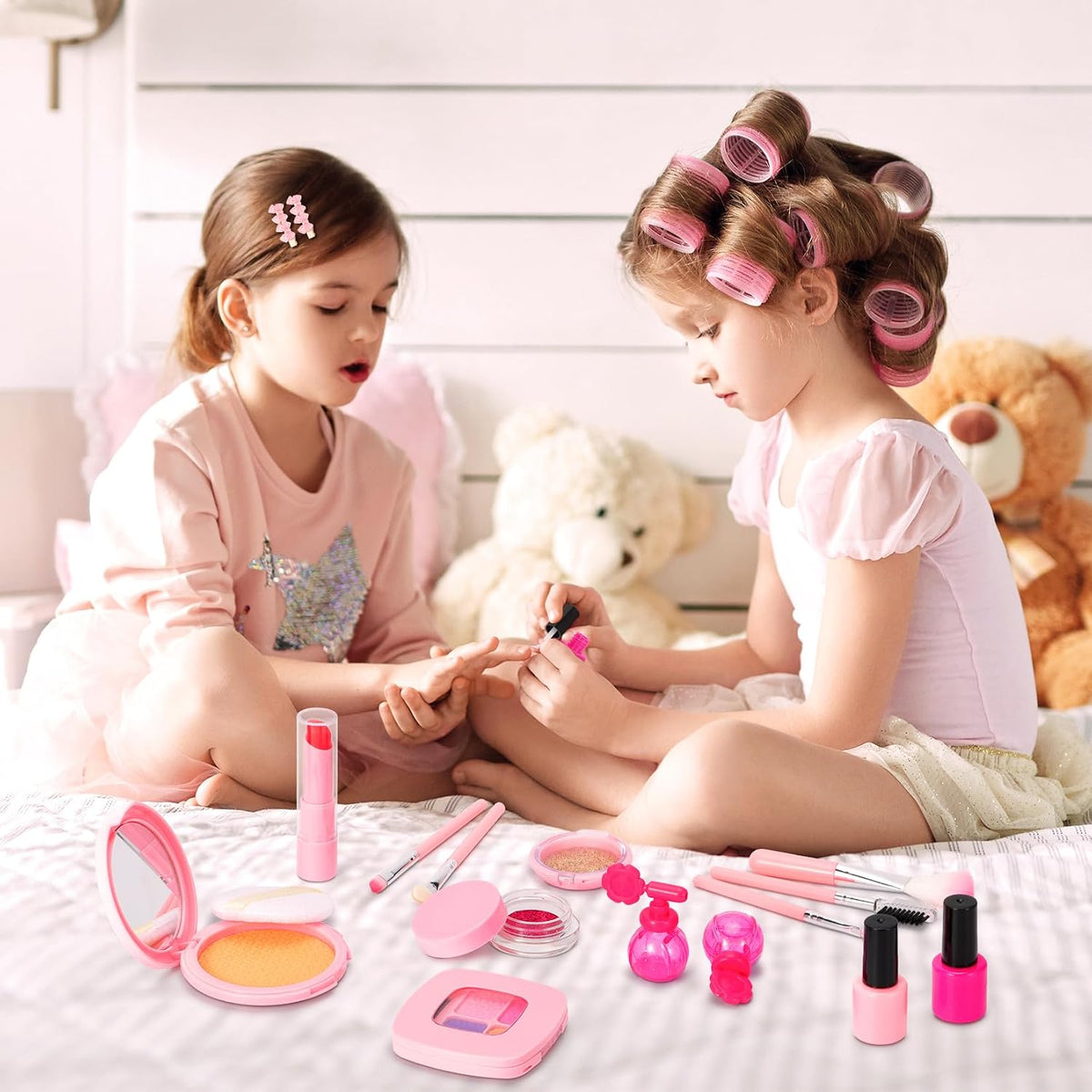 Juguetes de peluquería para niñas, juego de juguetes de maquillaje...