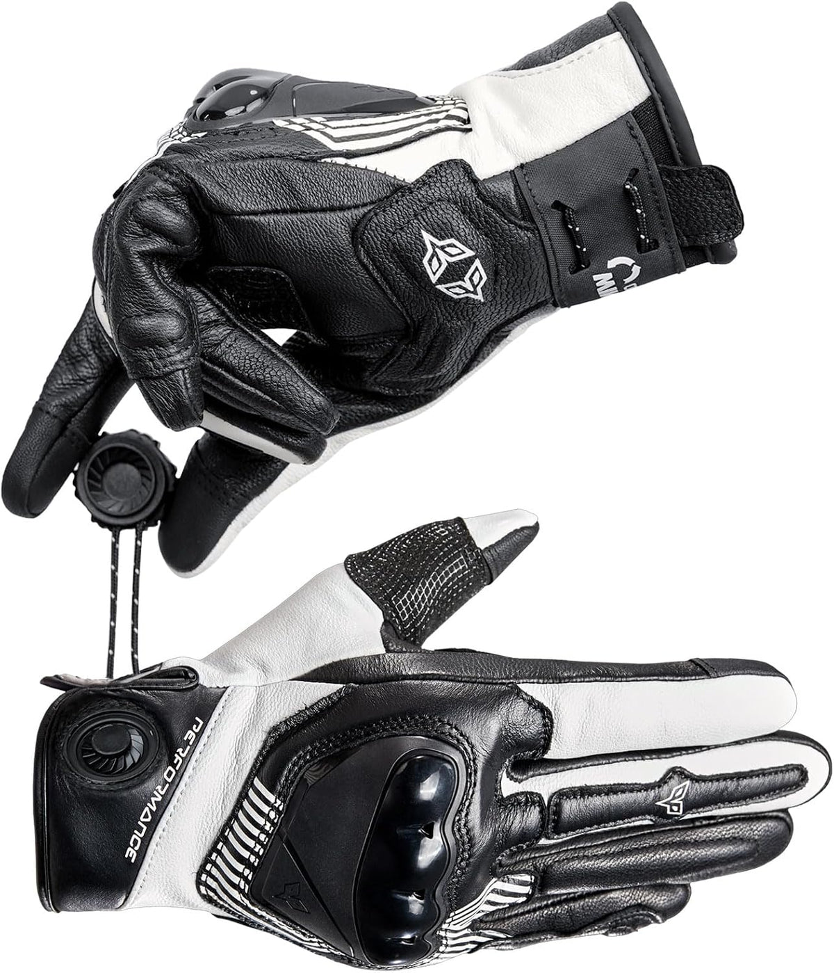 DUHAN Guantes de cuero para motocicleta para hombre/mujer, guantes...