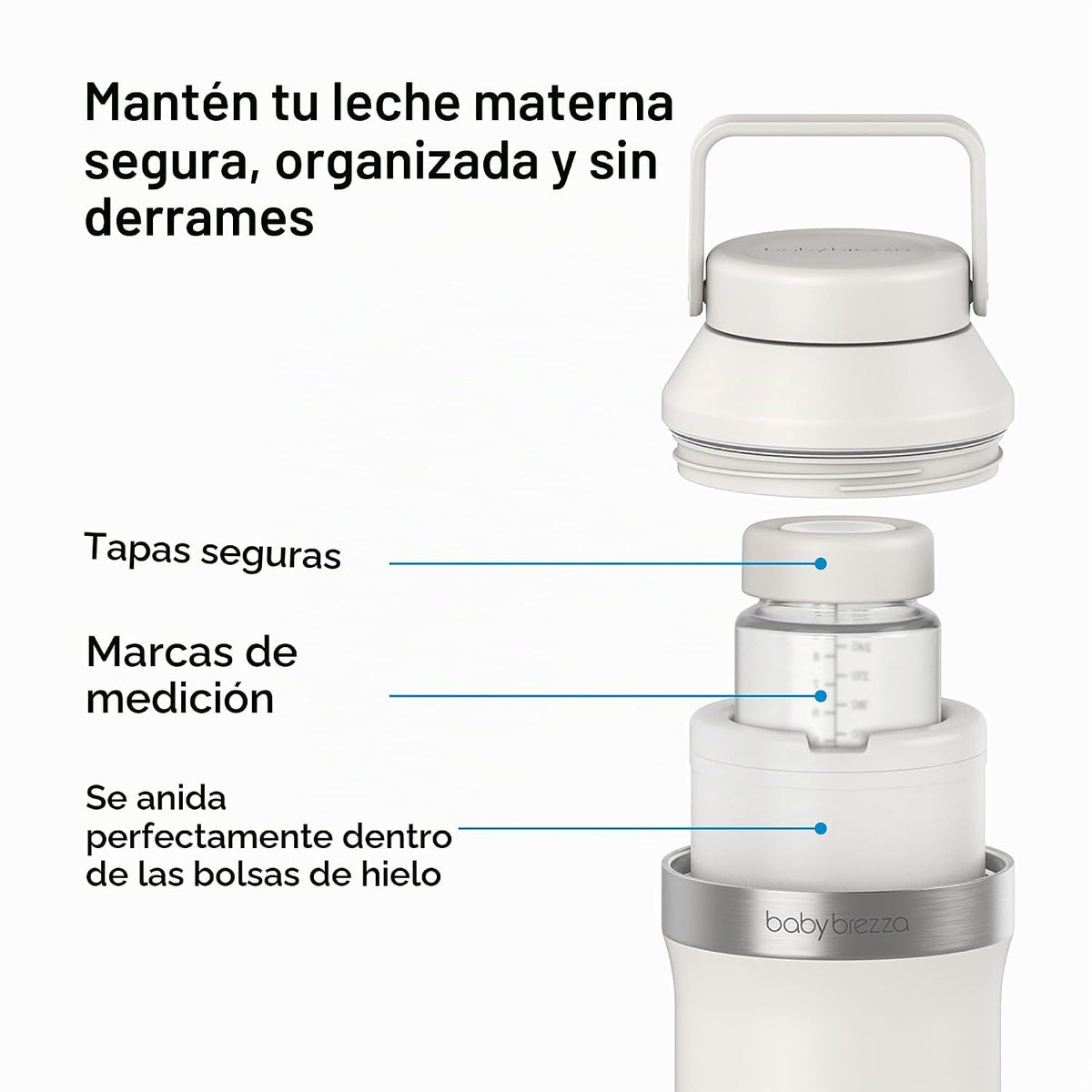 Baby Brezza Botellas de almacenamiento de repuesto para leche mater...