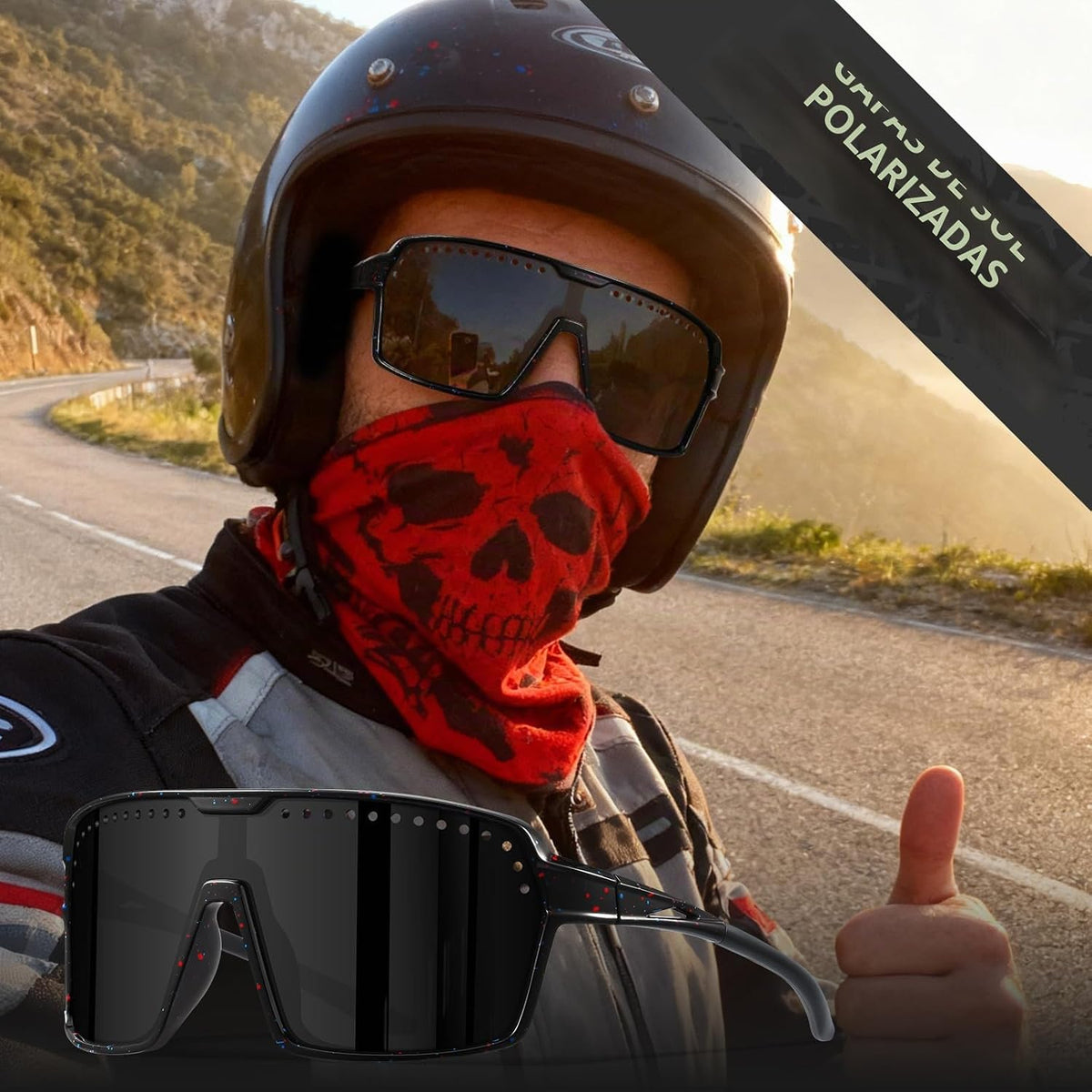 KUGUAOK Gafas de sol polarizadas deportivas para hombre y mujer, ga...