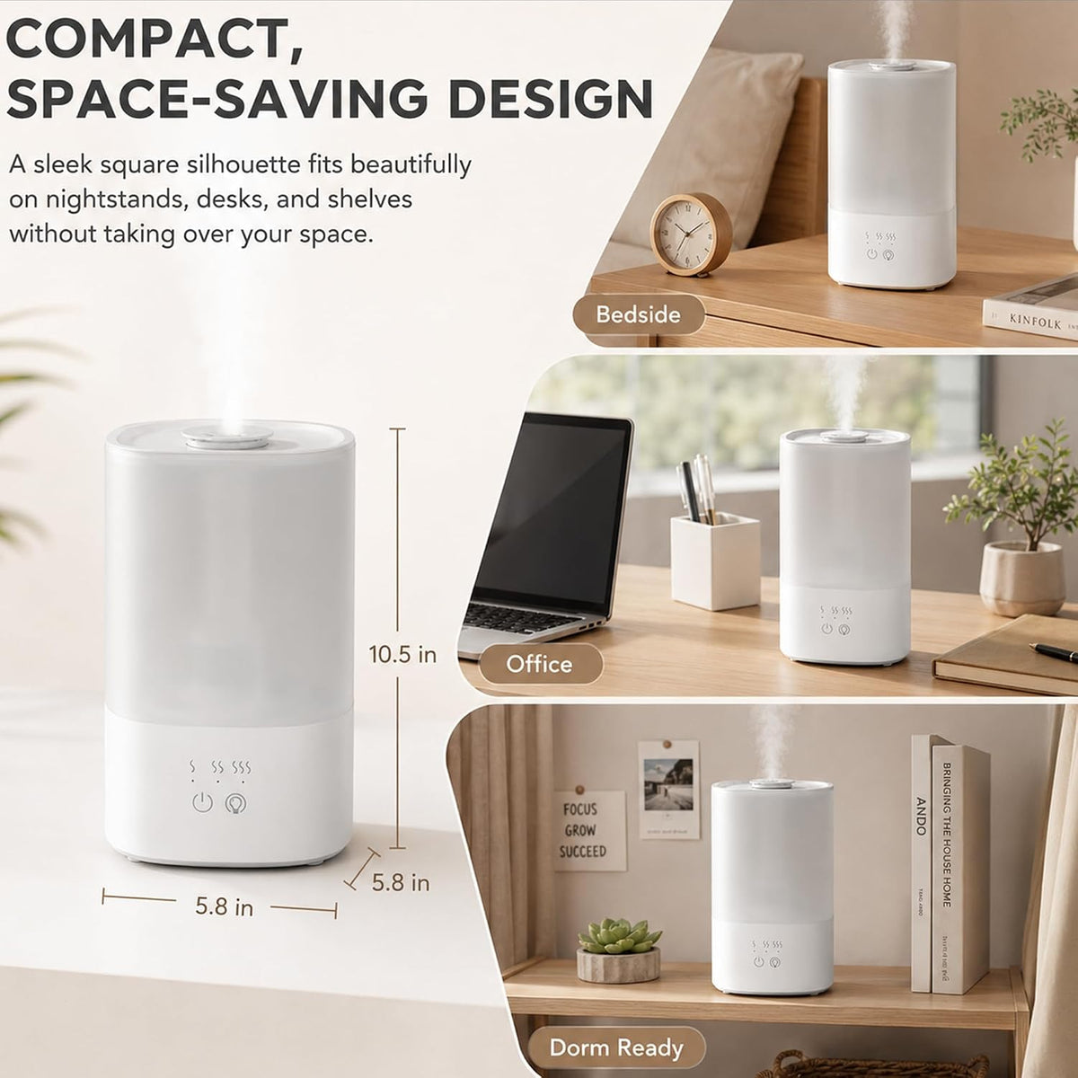 MEGAWISE LV10T Humidificador de niebla fría, humidificador ultrasón...