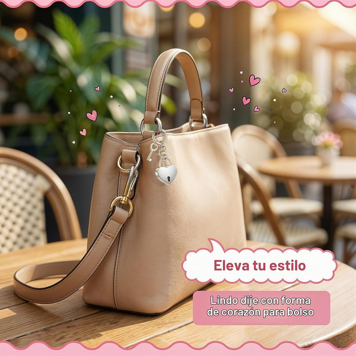 Tucnoeu Colgantes para bolso de candado de corazón - Accesorios de...