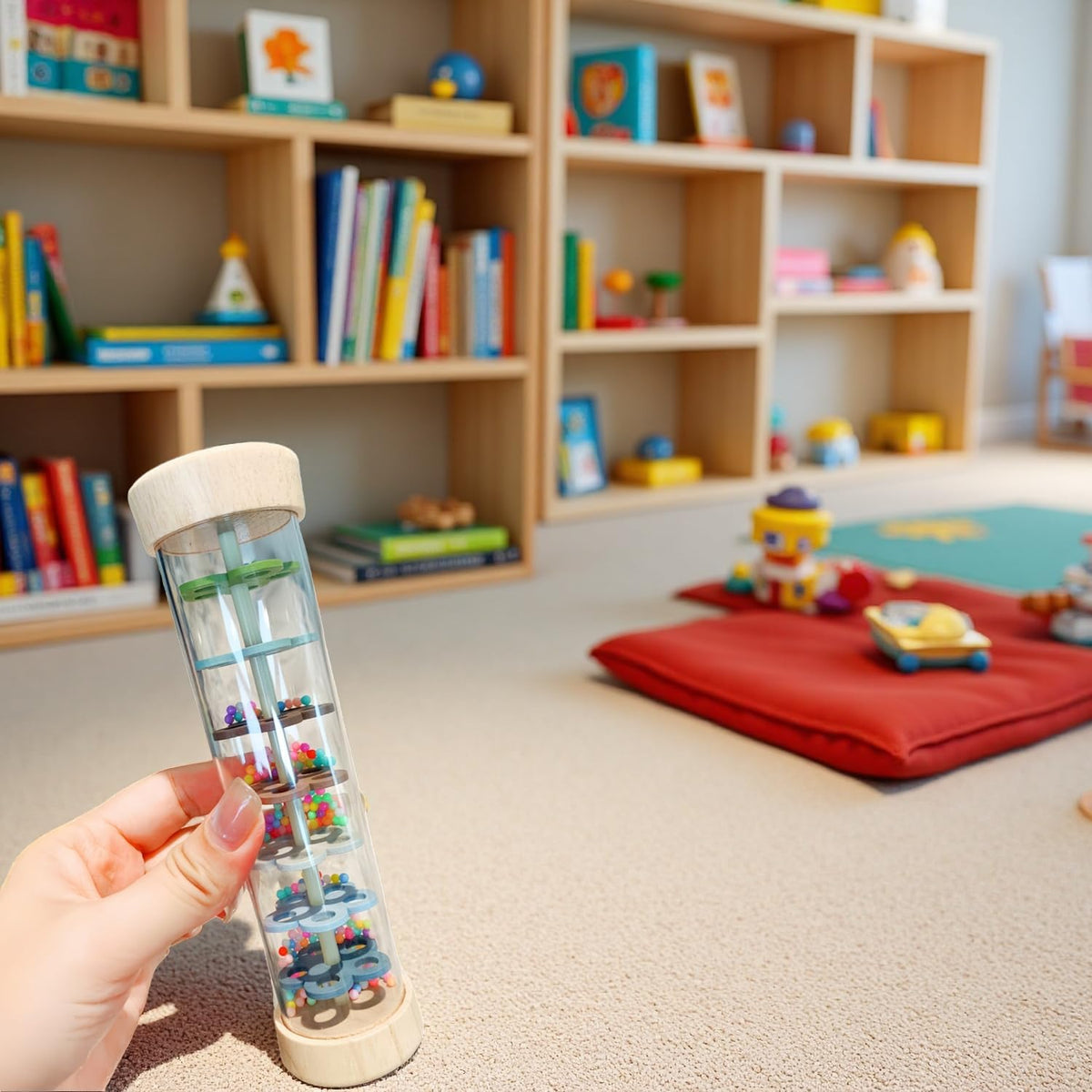 Oneshow Juguetes Montessori de madera para bebés de 36 meses, palos...