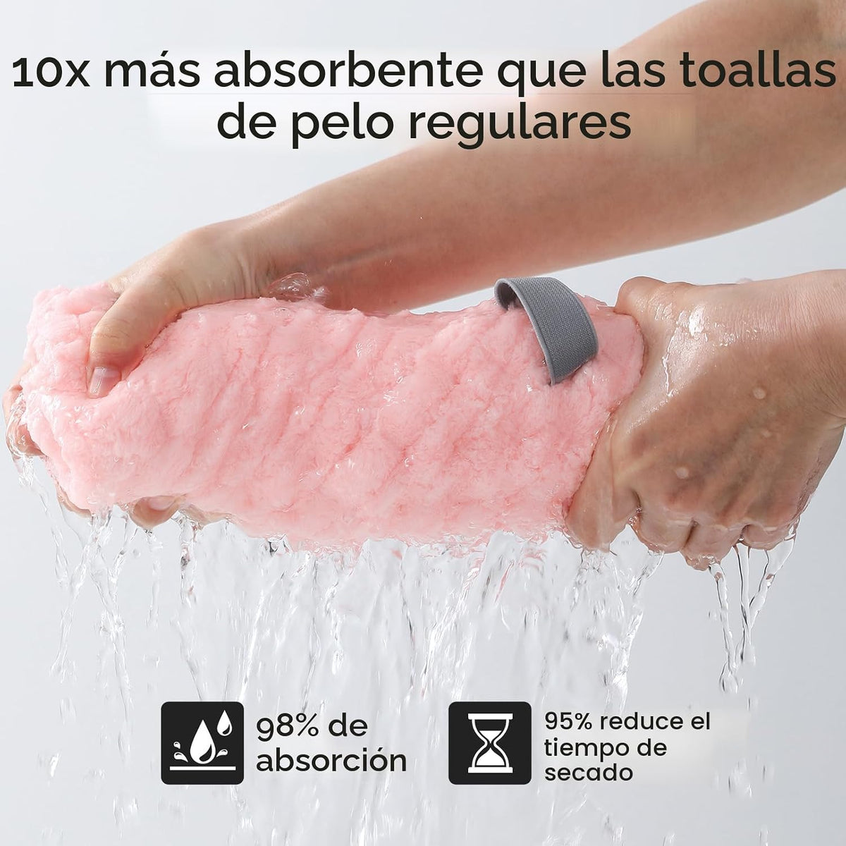 REDKISS Paquete de 3 Toallas de Microfibra para el Cabello - Toalla...