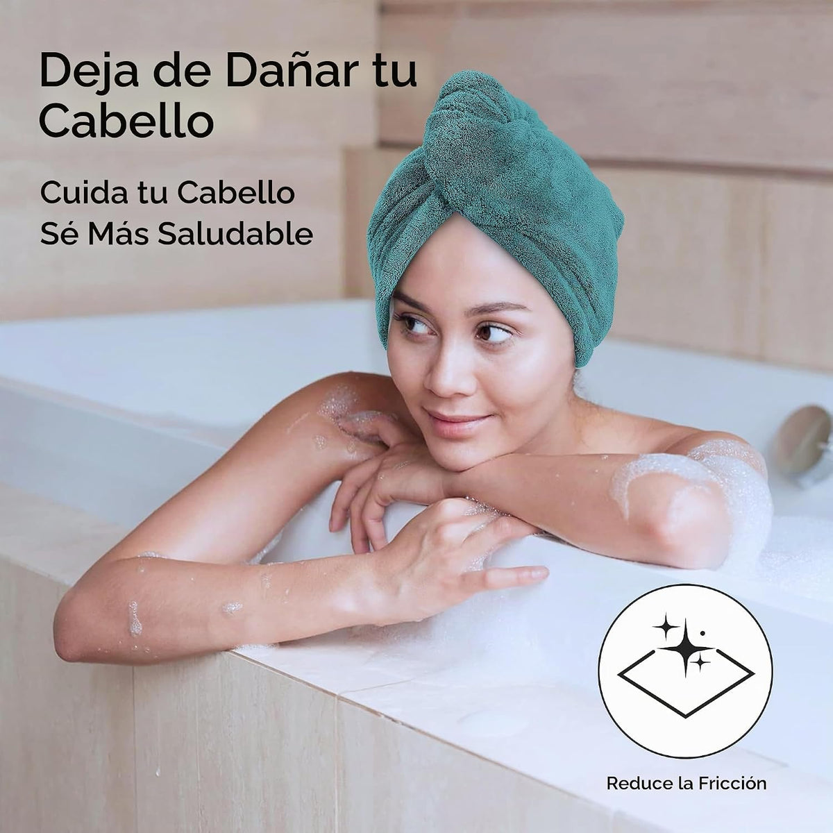 TENSTARS Paquete de 5 toallas gruesas de microfibra para el cabello...