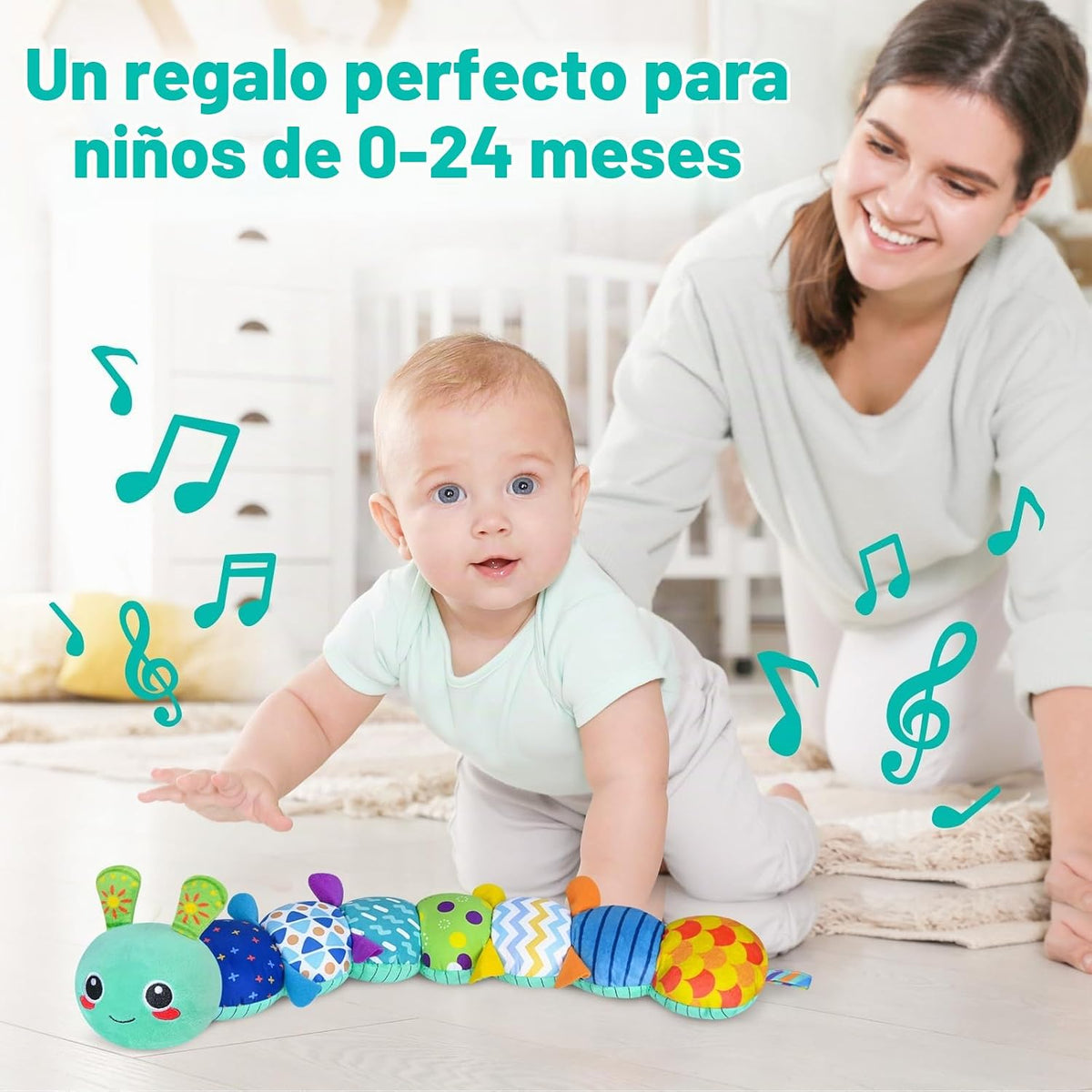 Juguetes sensoriales de oruga para bebés de 0 a 6 a 12 meses | Jugu...