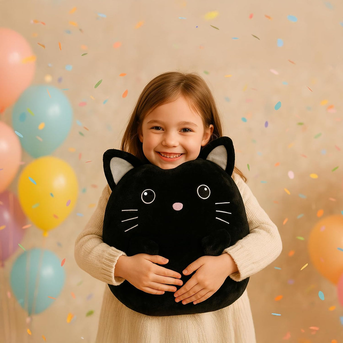 WEIGEDU Gato Negro Gatito Animales de Peluche de Felpa Juguetes con...