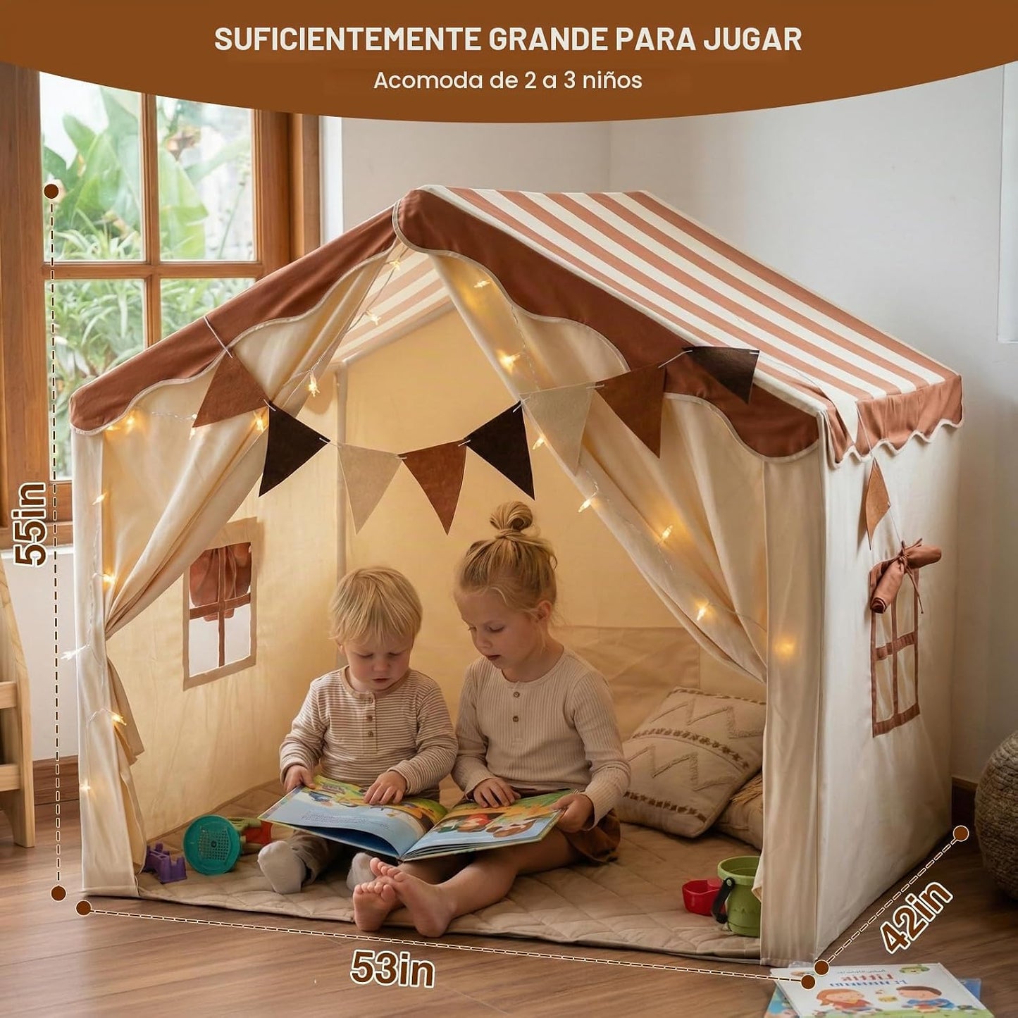KetieStory Tienda de campaña para niños, tienda de campaña grande p...