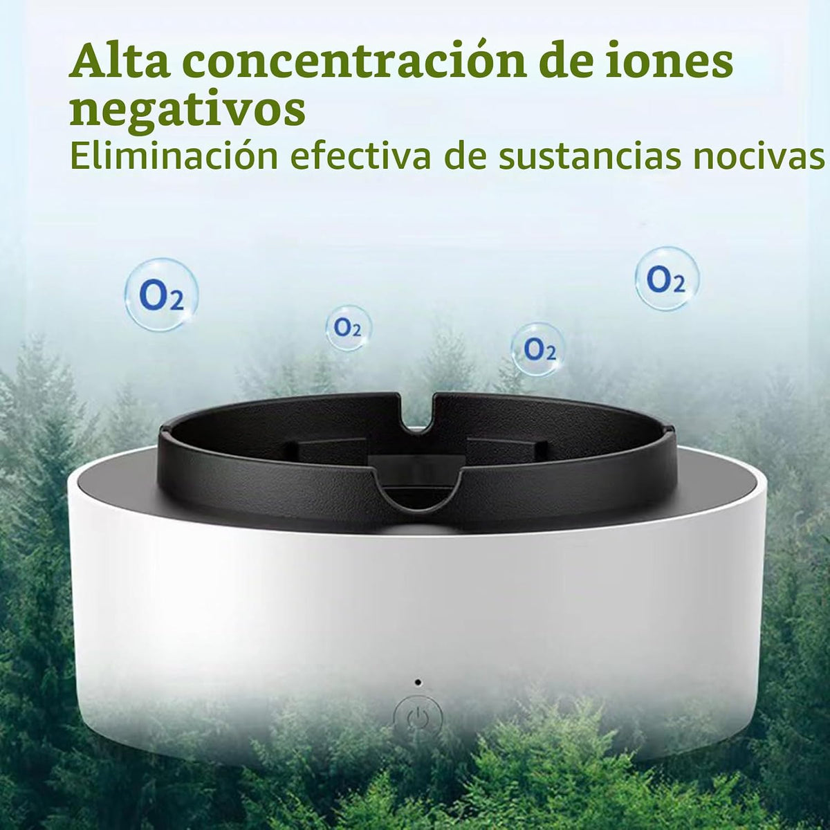 Cenicero multifuncional sin humo 2 en 1, cenicero purificador de ai...