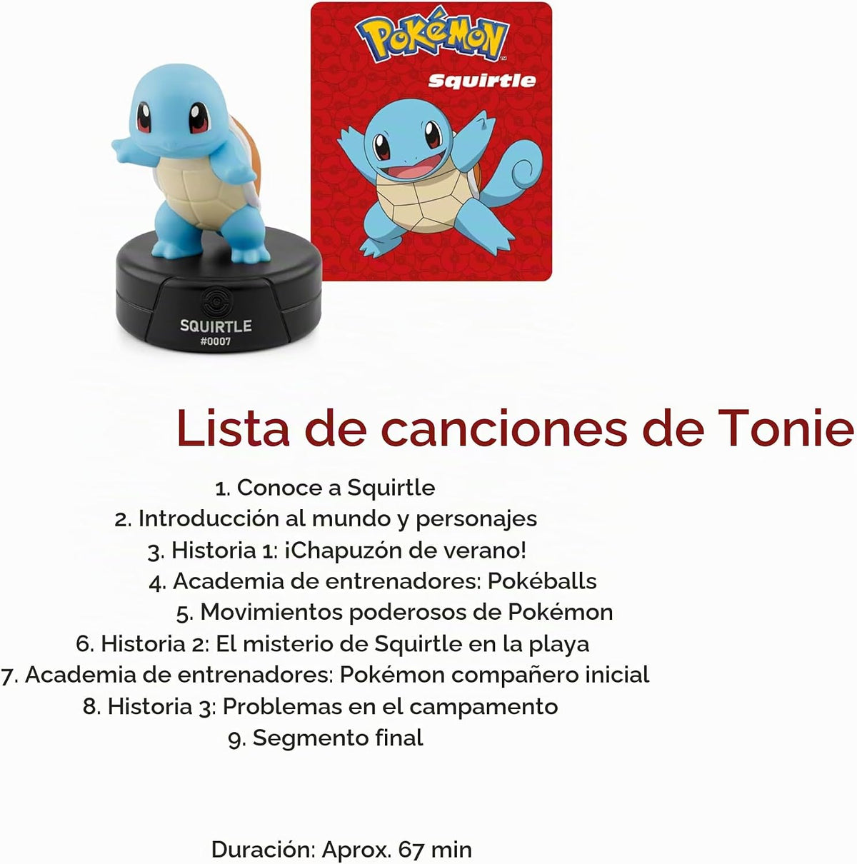 Tonies Pokémon Audio - Juego de 4 figuras de juguete, Pikachu, Squi...