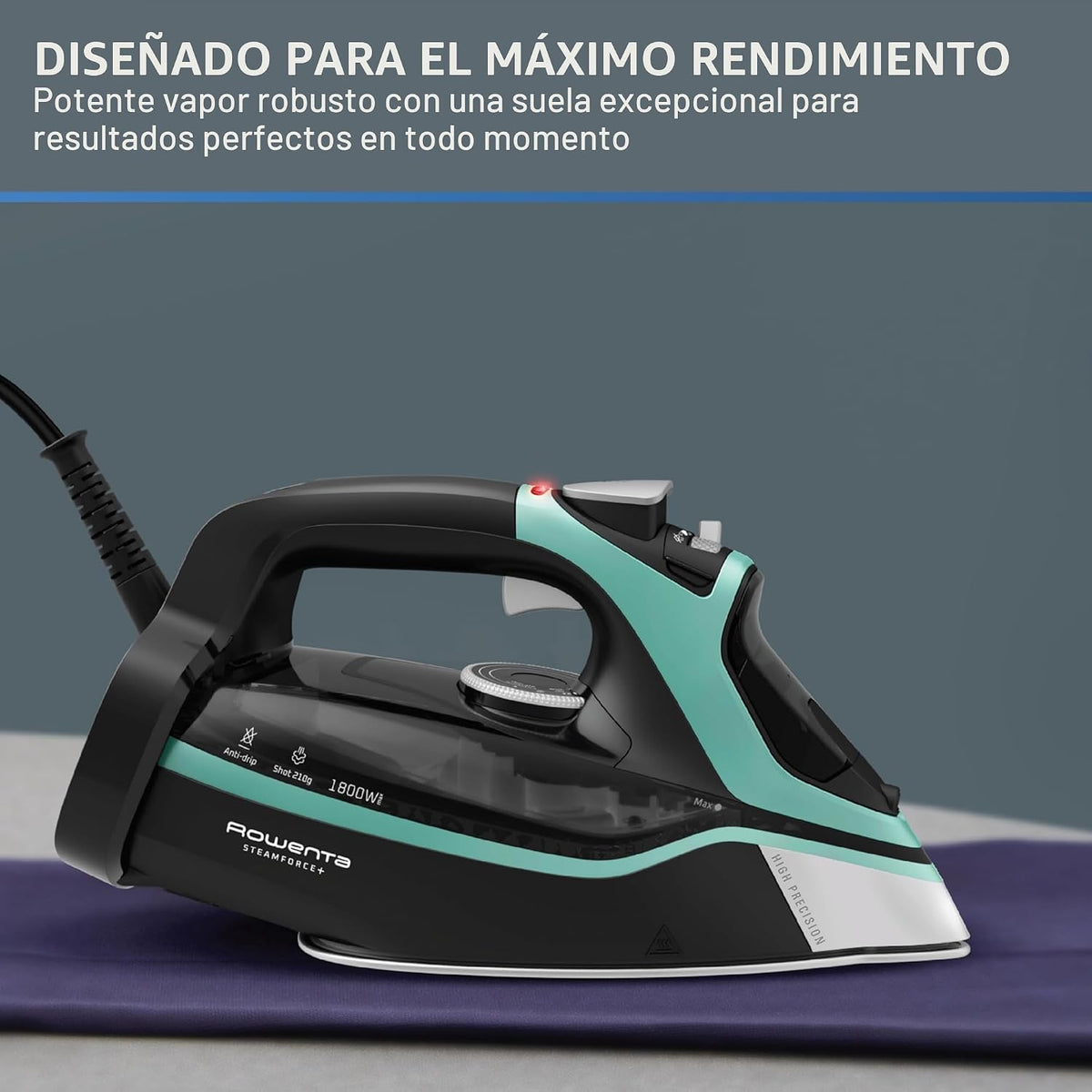 Rowenta Steam Force Plancha de vapor con placa de acero inoxidable...