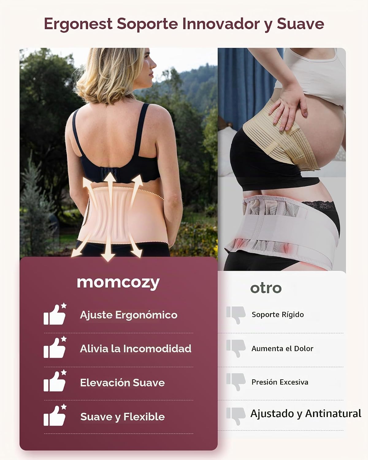Momcozy Bandas para el vientre para mujeres embarazadas, Banda para...