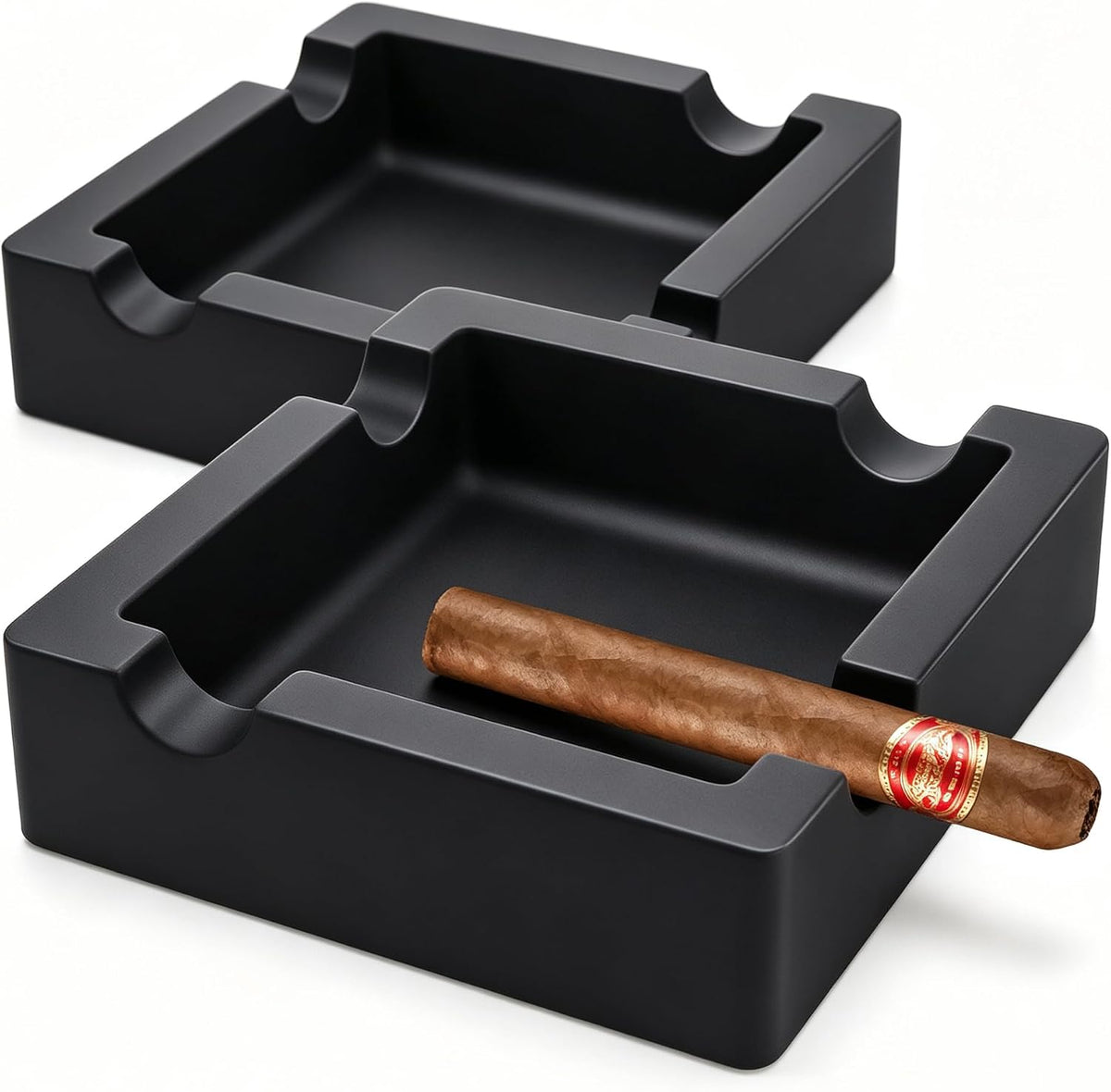 Paquete de 2 ceniceros de cigarros para exteriores, ceniceros de si...