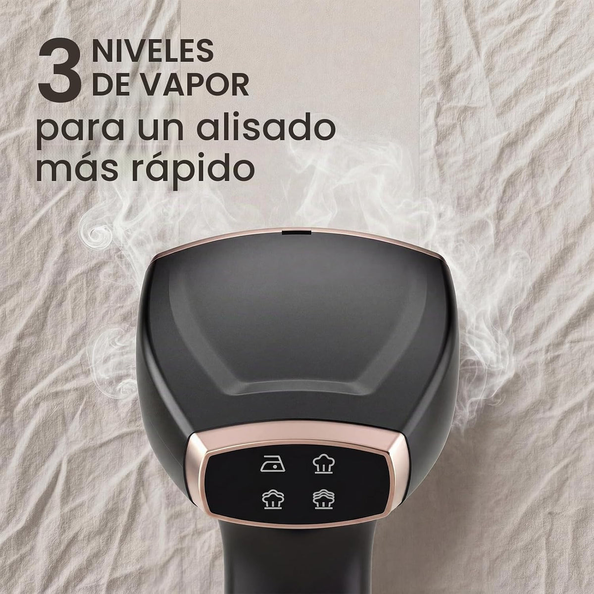 Vaporizador para ropa, 4 modos con pantalla LCD, tanque grande de 1...