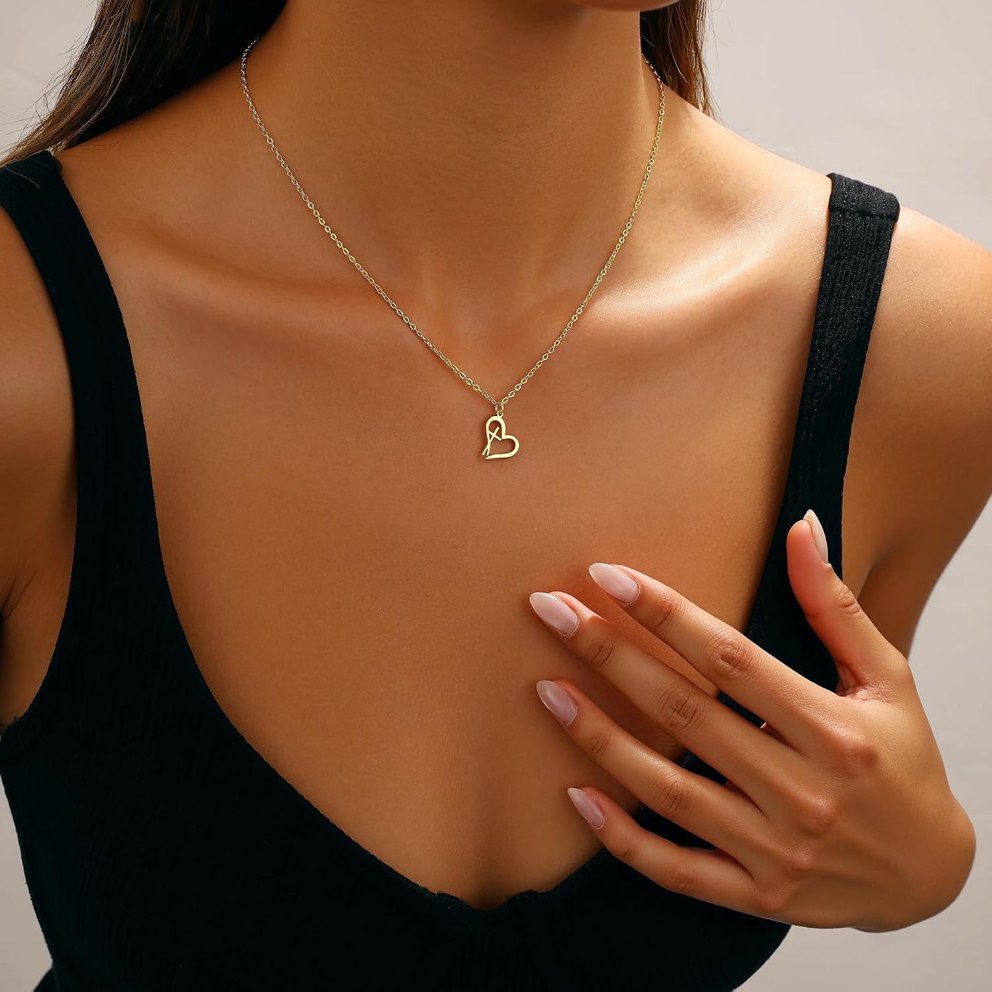 JIKASI Collar de cruz para mujer, chapado en oro o plata de 14 quil...