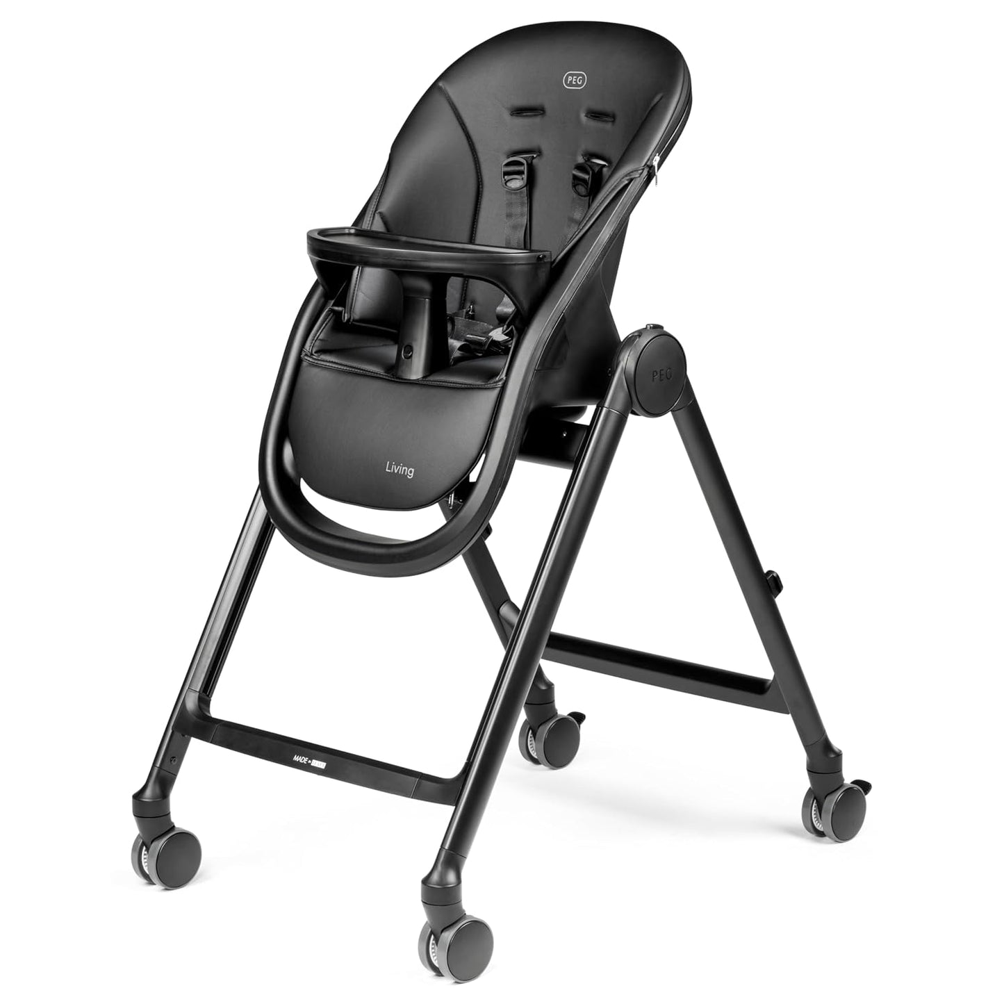 PEG Living, Grow with Baby - Silla alta plegable, color negro verda...