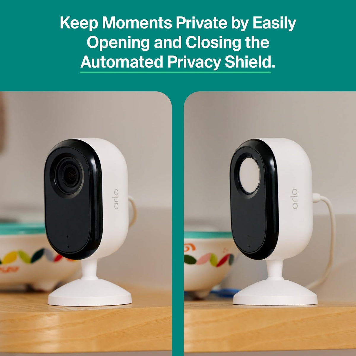 Arlo Essential - Cámara de seguridad para interiores 2K (3ª generac...