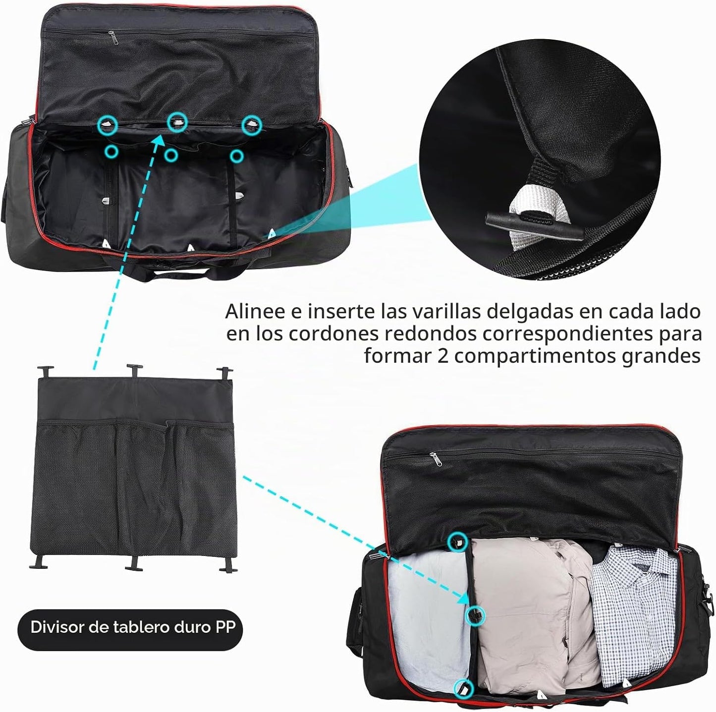 Vrtisa - Bolsa de viaje plegable de 110L expandible a 140L de 32\u2...