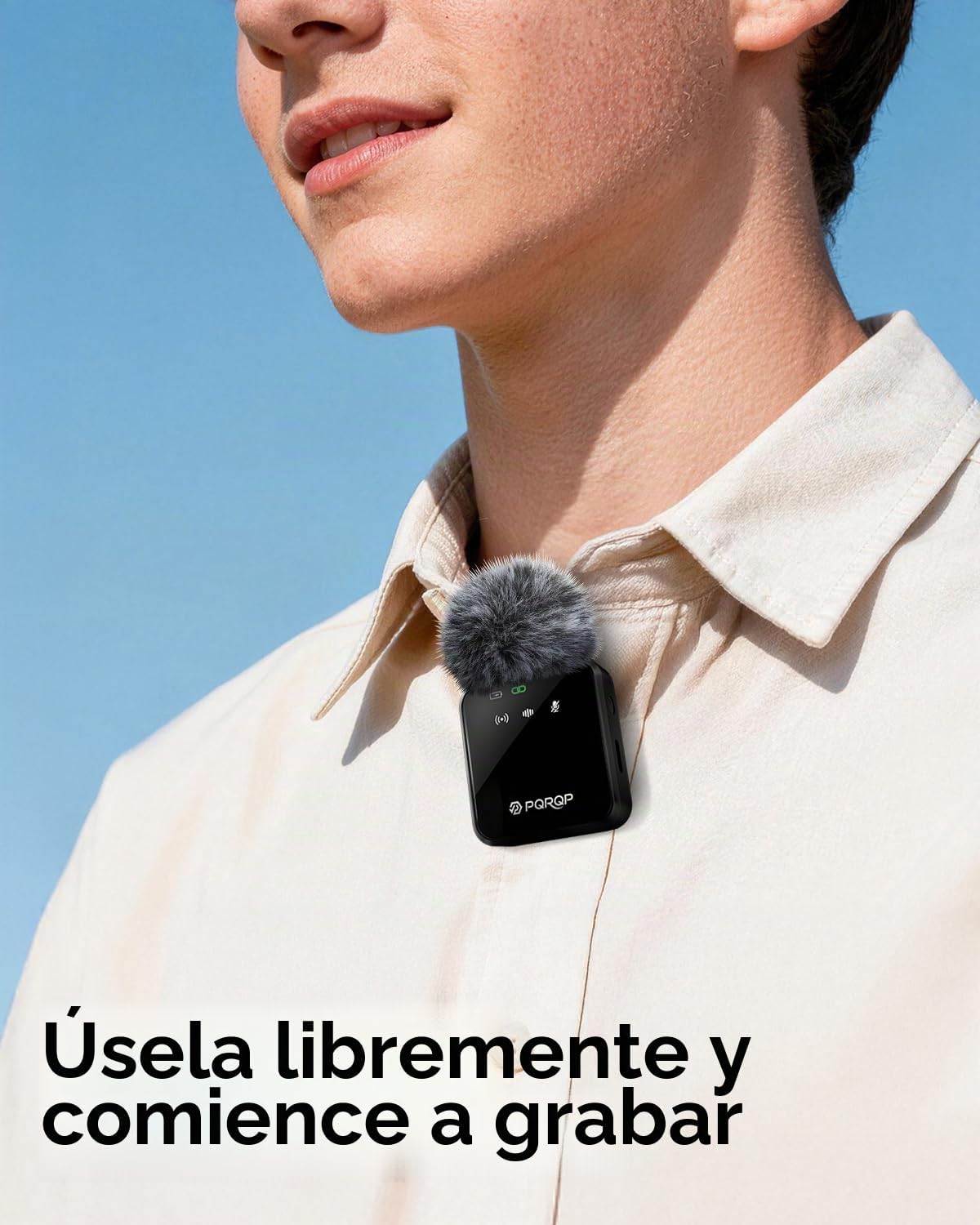 PQRQP Mini micrófono inalámbrico 3 en 1 para iPhone, Android, cámar...