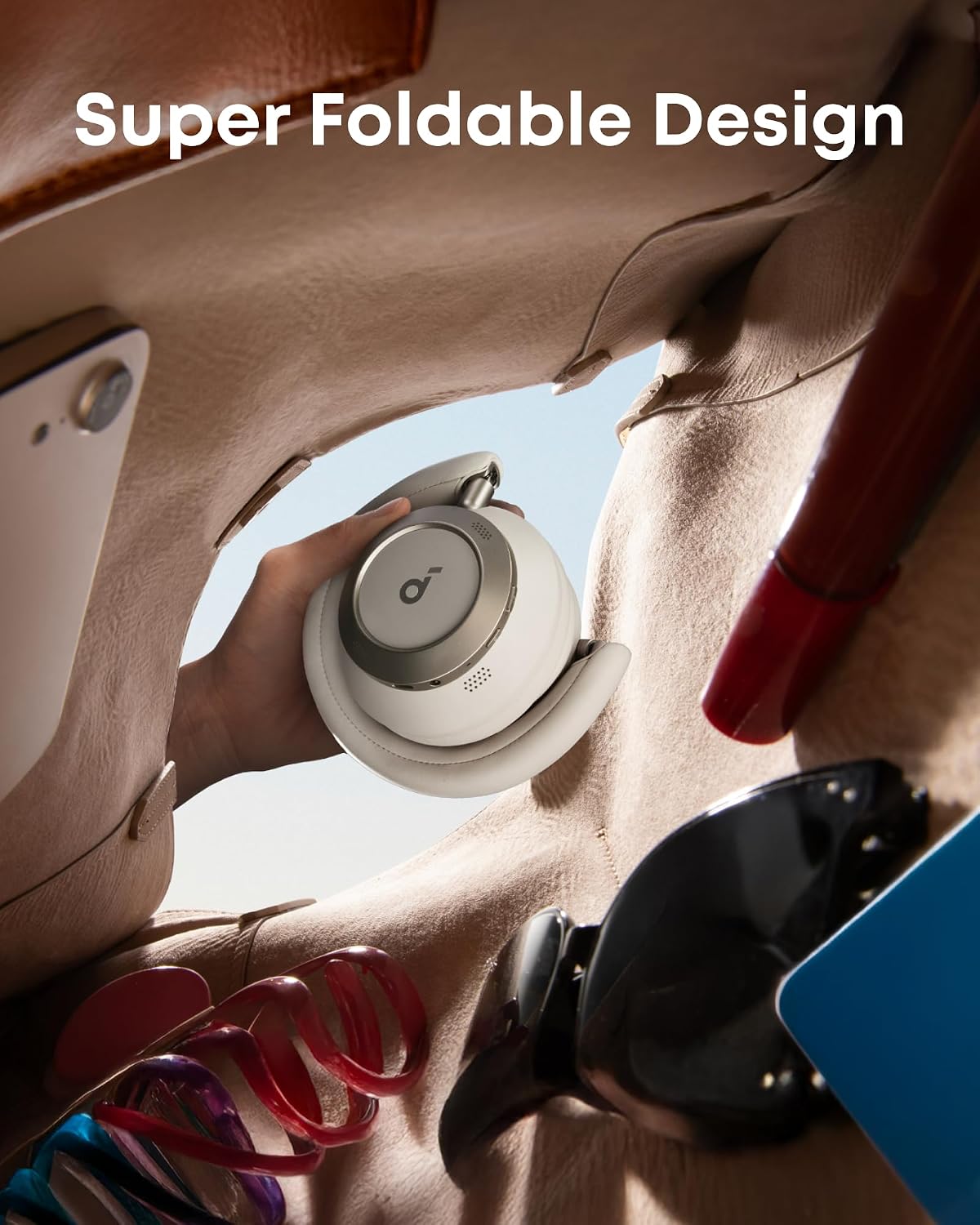 Soundcore Space One Pro, auriculares supraaurales FlexiCurve, auric...