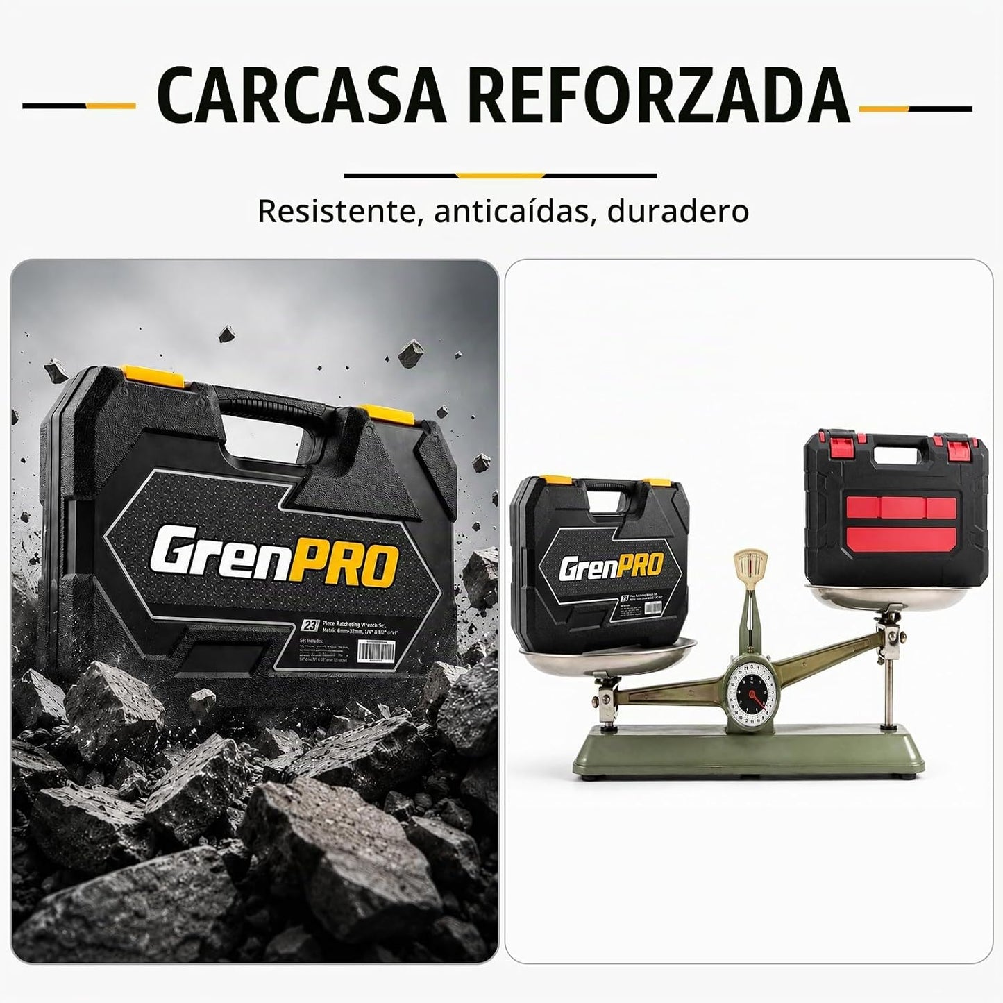 GRENPRO Juego de llaves de carraca, juegos de llaves de combinación...