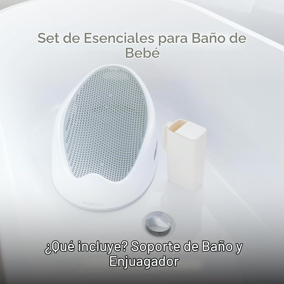 Angelcare Soft-Touch - Soporte de baño para bebé, color gris | El s...