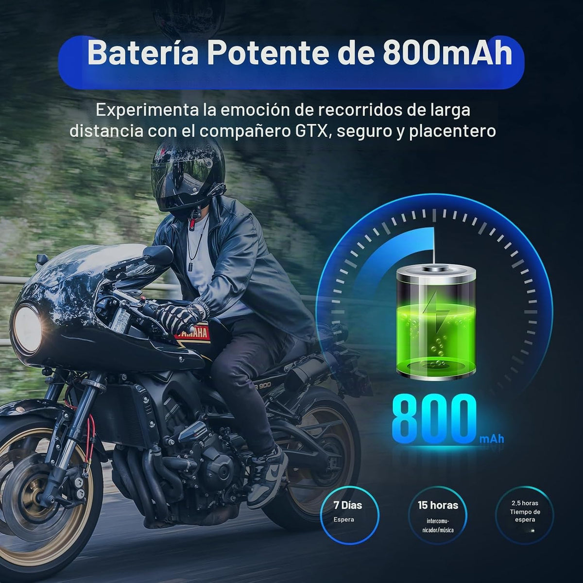 LEXIN GTX - Auriculares Bluetooth para motocicleta, sistemas de com...