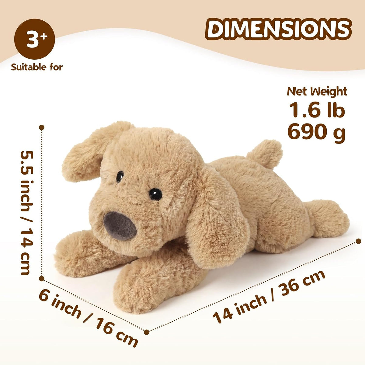 Animales de peluche de perro, animal de peluche para microondas, ad...