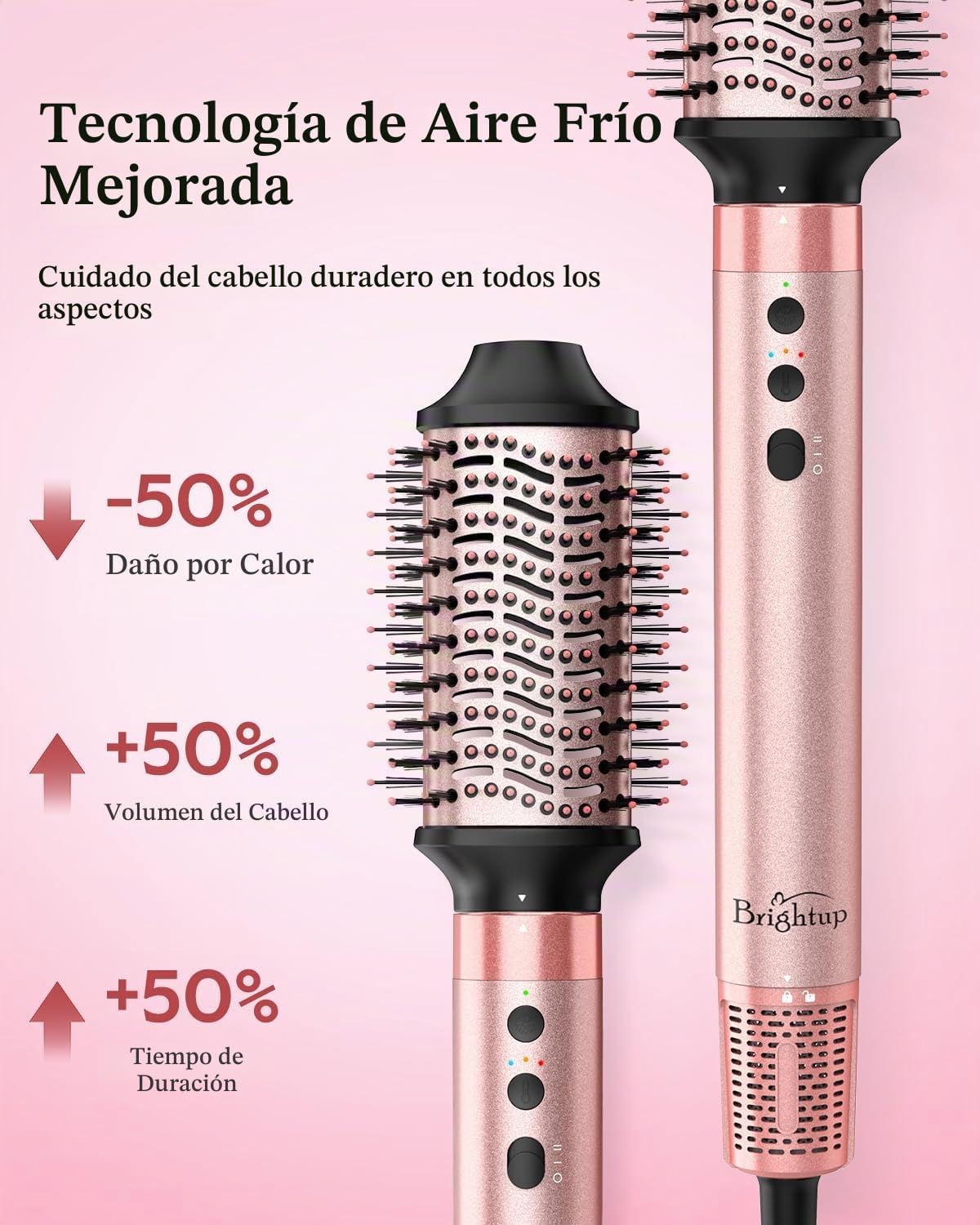 Brightup Estilizador de cabello de doble voltaje, 5 en 1, de alta v...