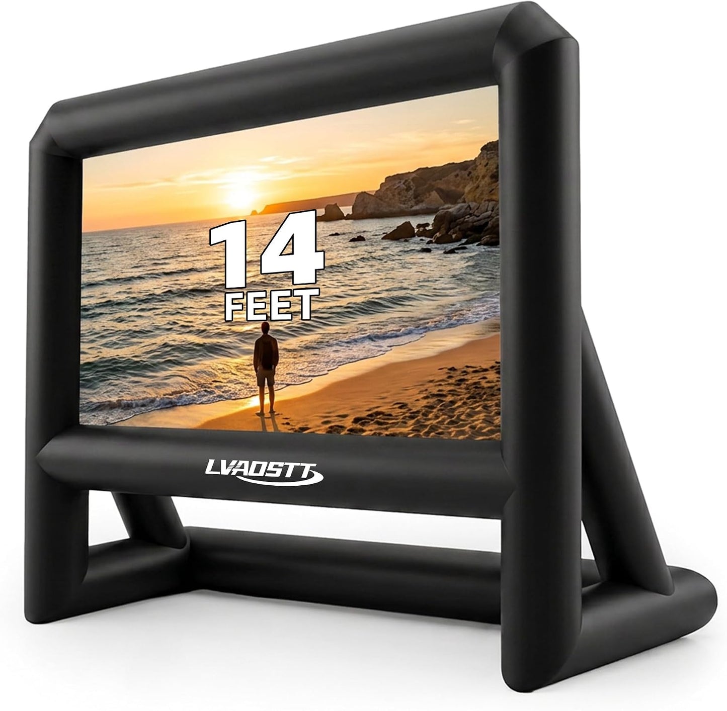 Pantalla de cine inflable, pantalla de proyector inflable de 14 pie...