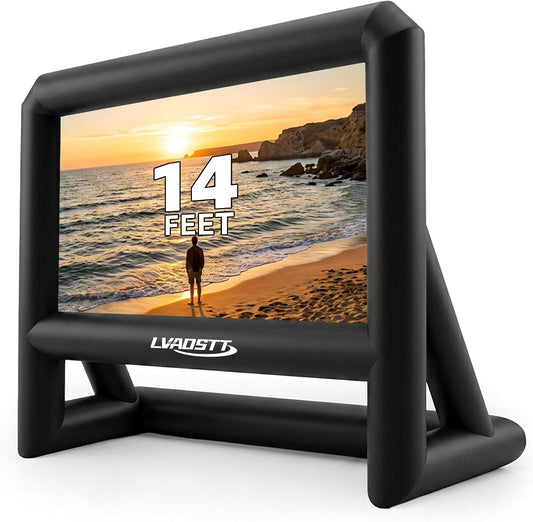 Pantalla de cine inflable, pantalla de proyector inflable de 14 pie...