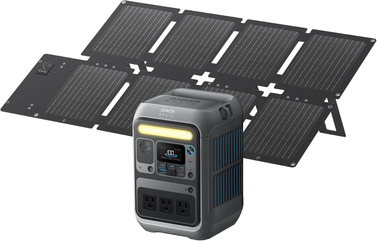 Anker SOLIX C300 - Estación de energía portátil con panel solar de...