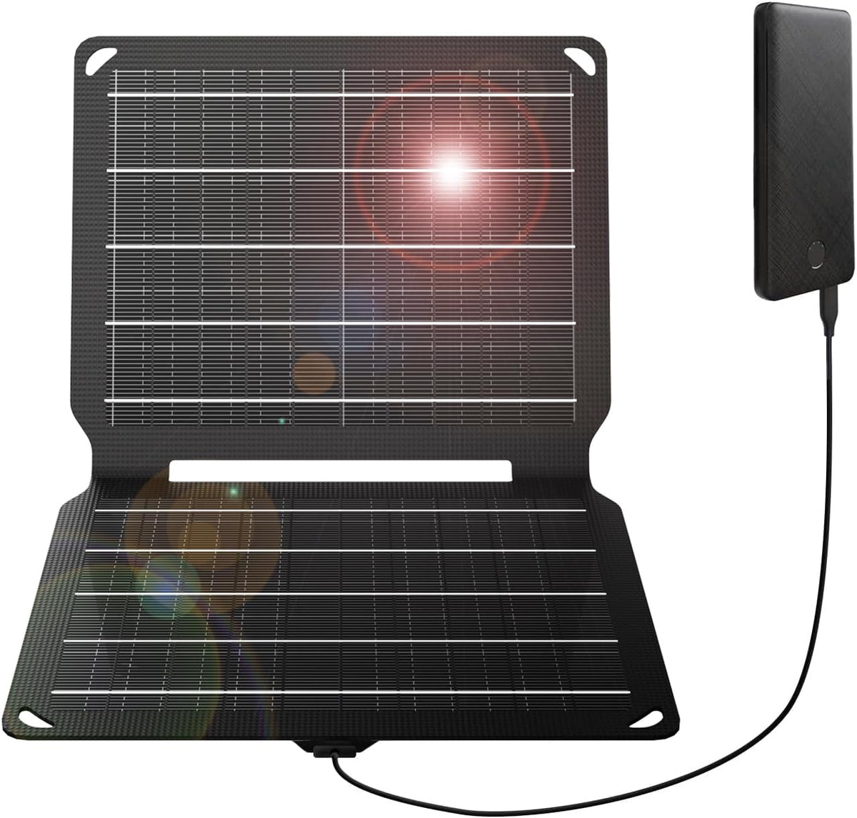 FlexSolar 10W Cargadores solares portátiles 5V USB pequeños, panele...