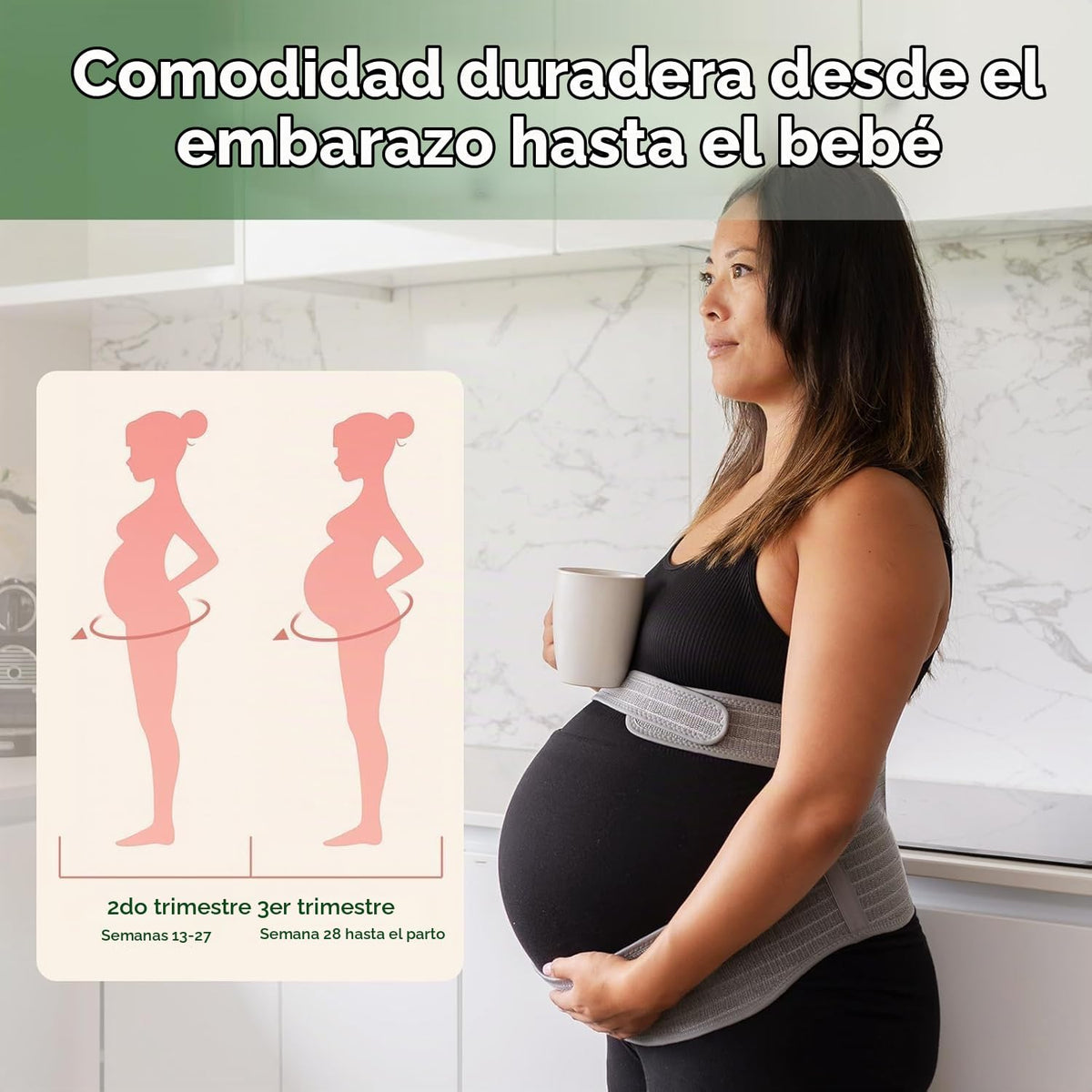 haakaa Banda para el Vientre del Embarazo, cinturón de Maternidad d...