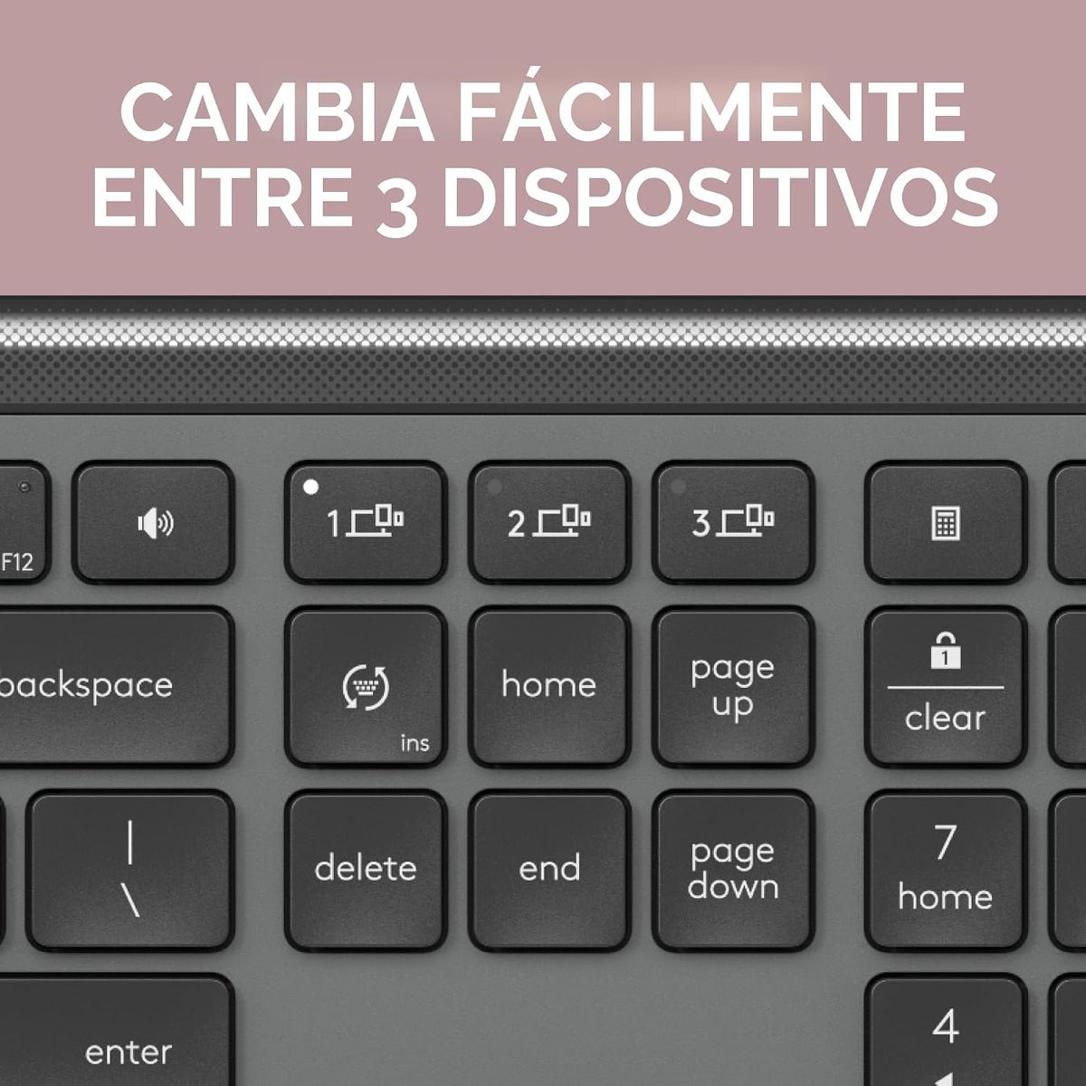 Logitech Teclado inalámbrico Signature Slim K950 con escritura sile...