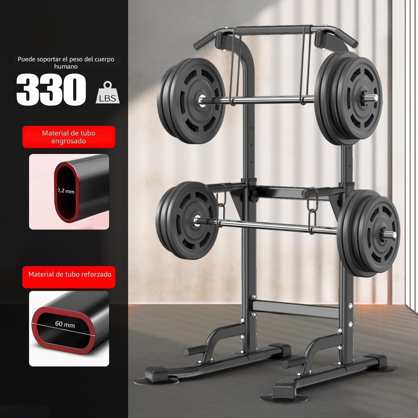 Z ZHICHI Pull-Up Dip Station Pull-Up Chin-Up Capacidad de peso 350LBS