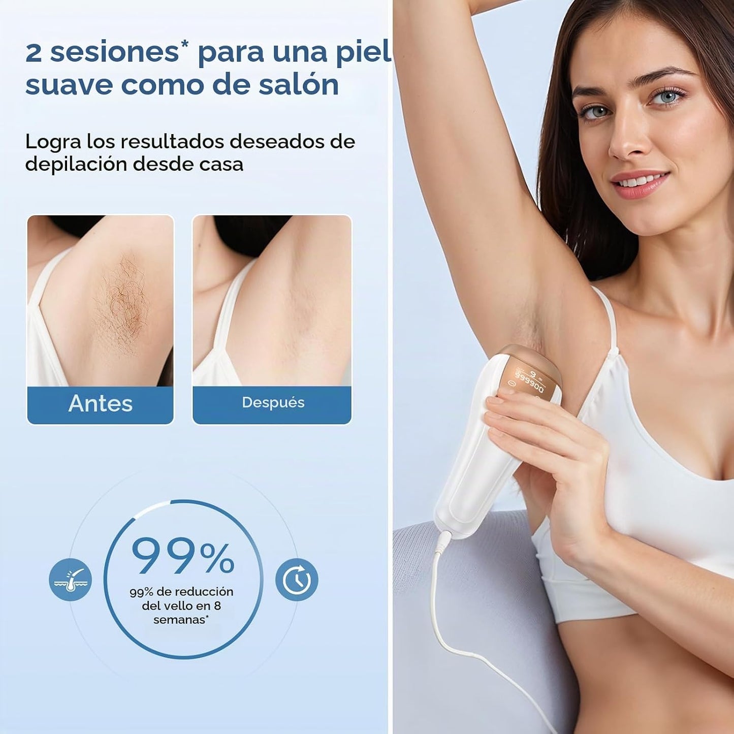 Depilación láser IPL para mujeres y hombres, enfriamiento de hielo...