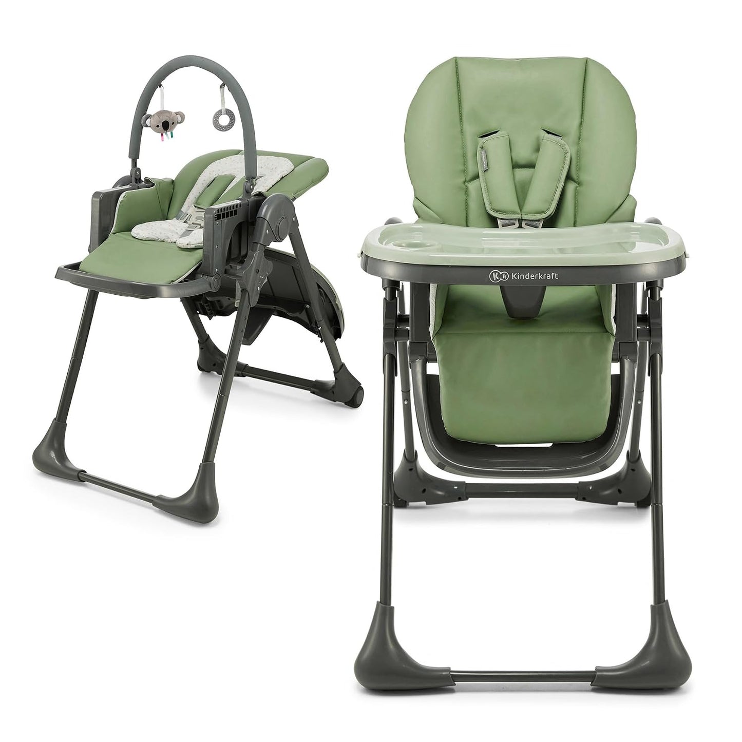 Kinderkraft Tummie, Silla alta 2 en 1, silla de bebé, ergonómica, c...