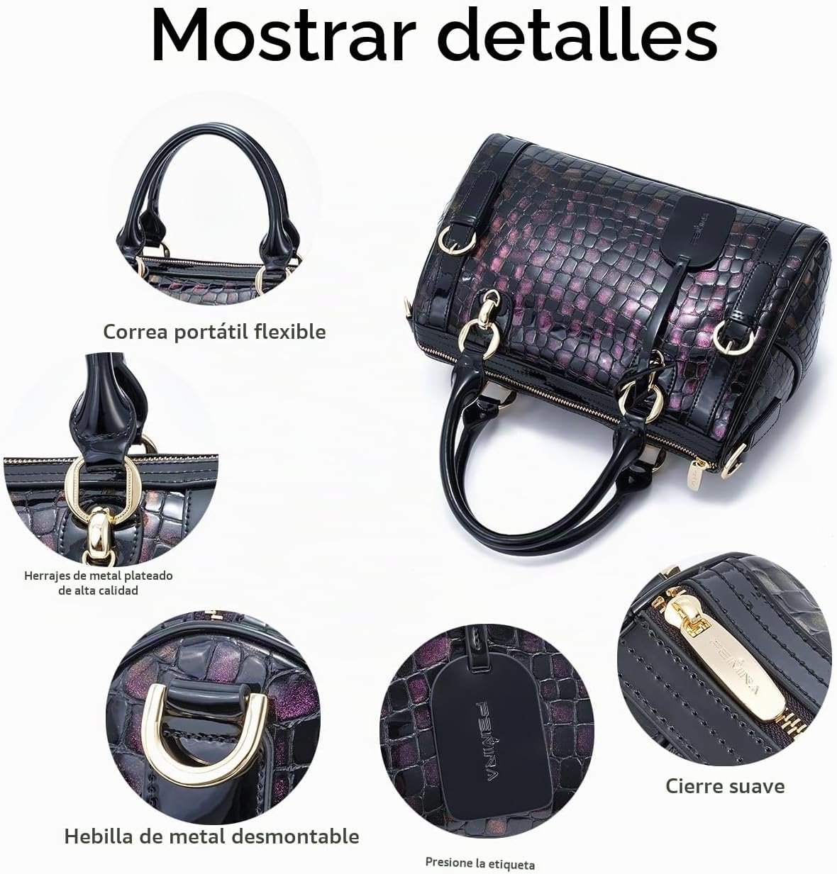 FEIMINA Monederos de cuero genuino para mujer, bolsos de diseñador...
