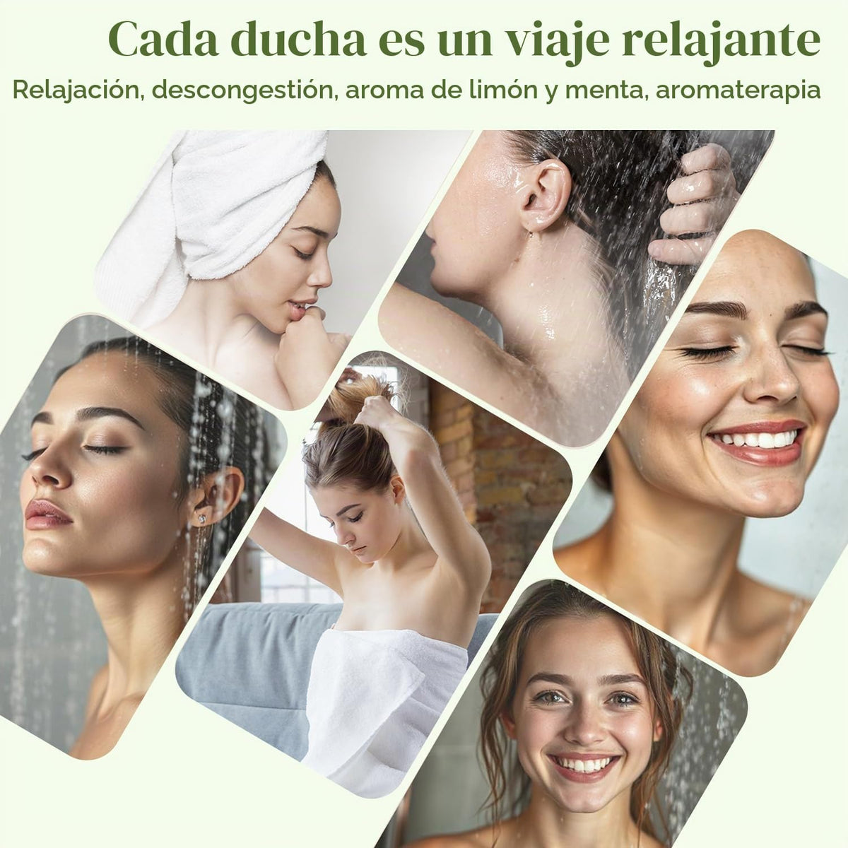 SWCANDY - Vaporizadores de ducha de limón y menta, paquete de 8 uni...