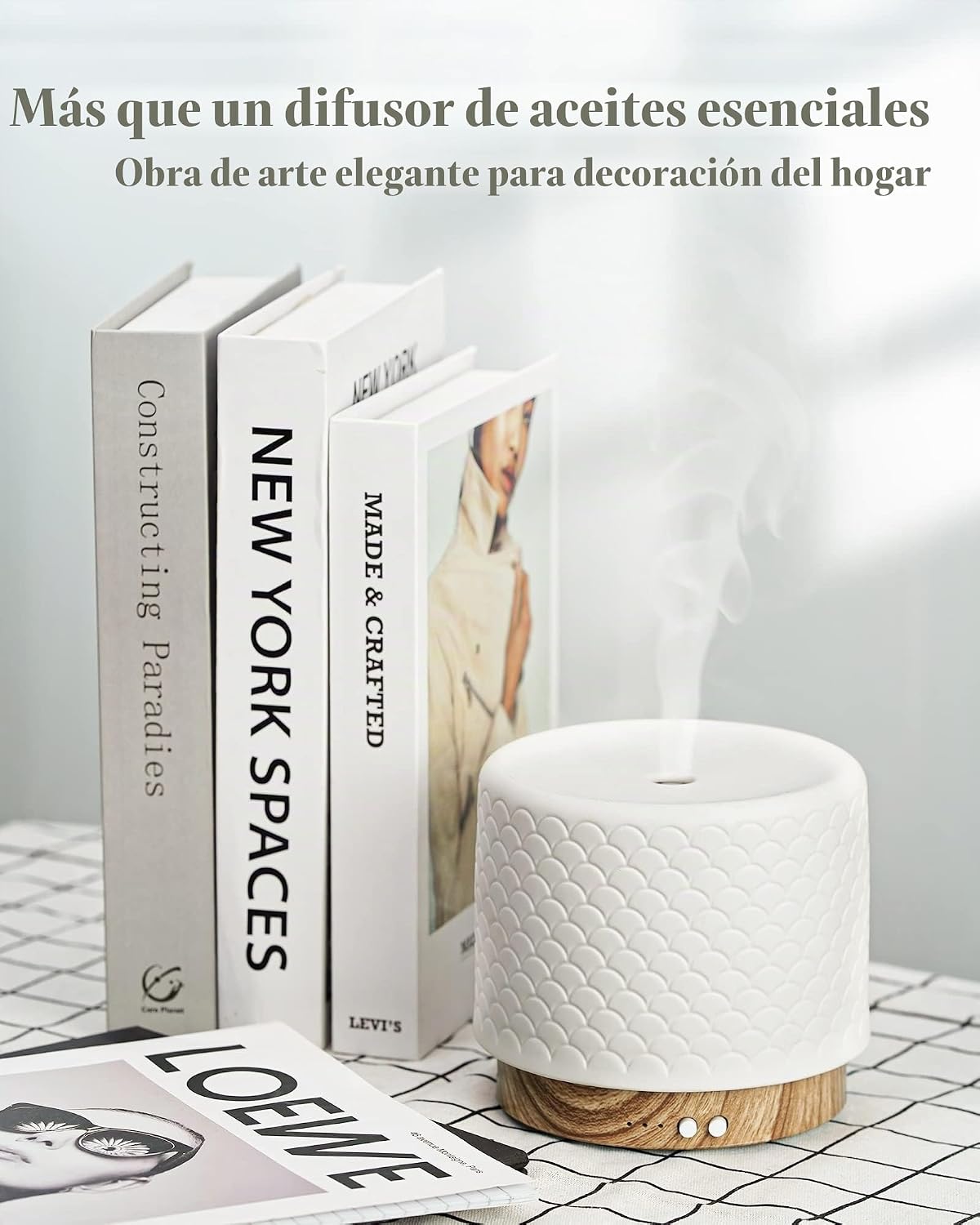 Difusor de aceite esencial \u2013 Difusor de cerámica de 9.5 fl oz...