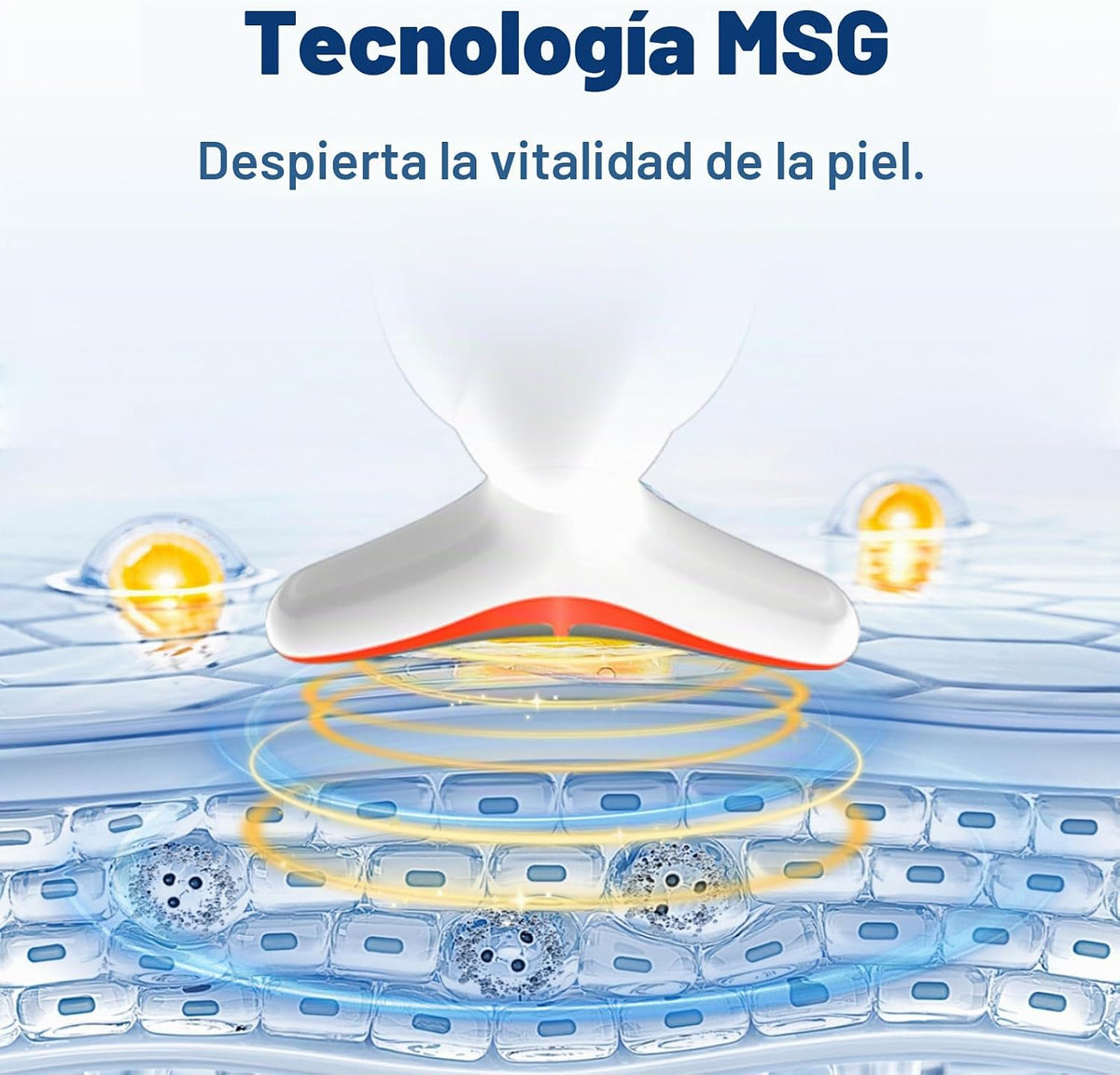 Masajeador facial y de cuello - Terapia de luz roja SIQUER para mas...