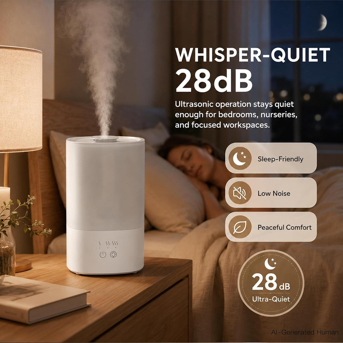 MEGAWISE LV10T Humidificador de niebla fría, humidificador ultrasón...