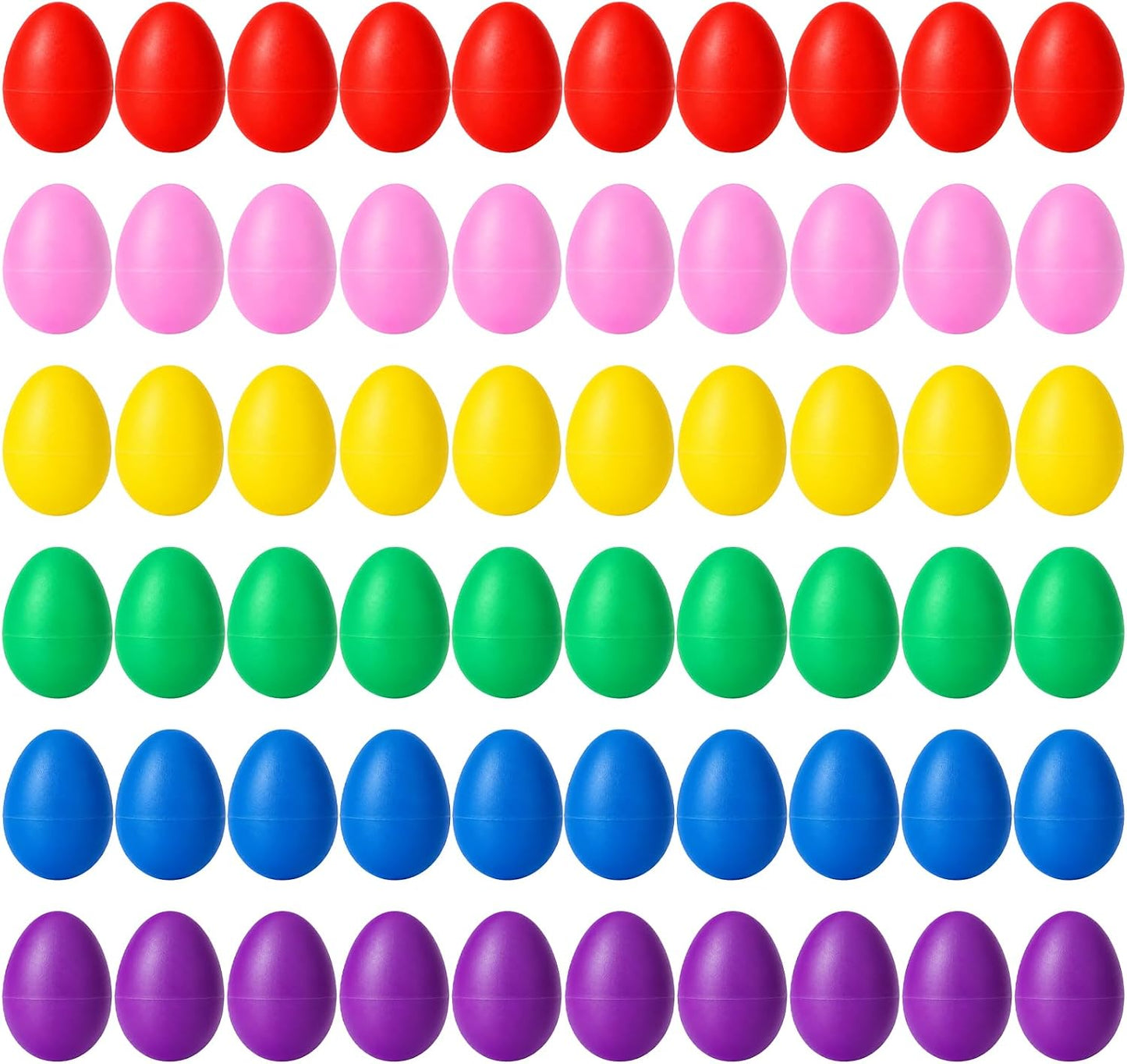 Foraineam 60 piezas de plástico para huevos - coloridos huevos de P...