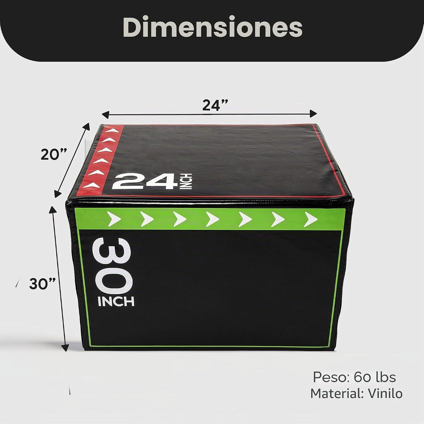 BalanceFrom Caja de salto pliométrica de espuma 3 en 1 para gimnasi...