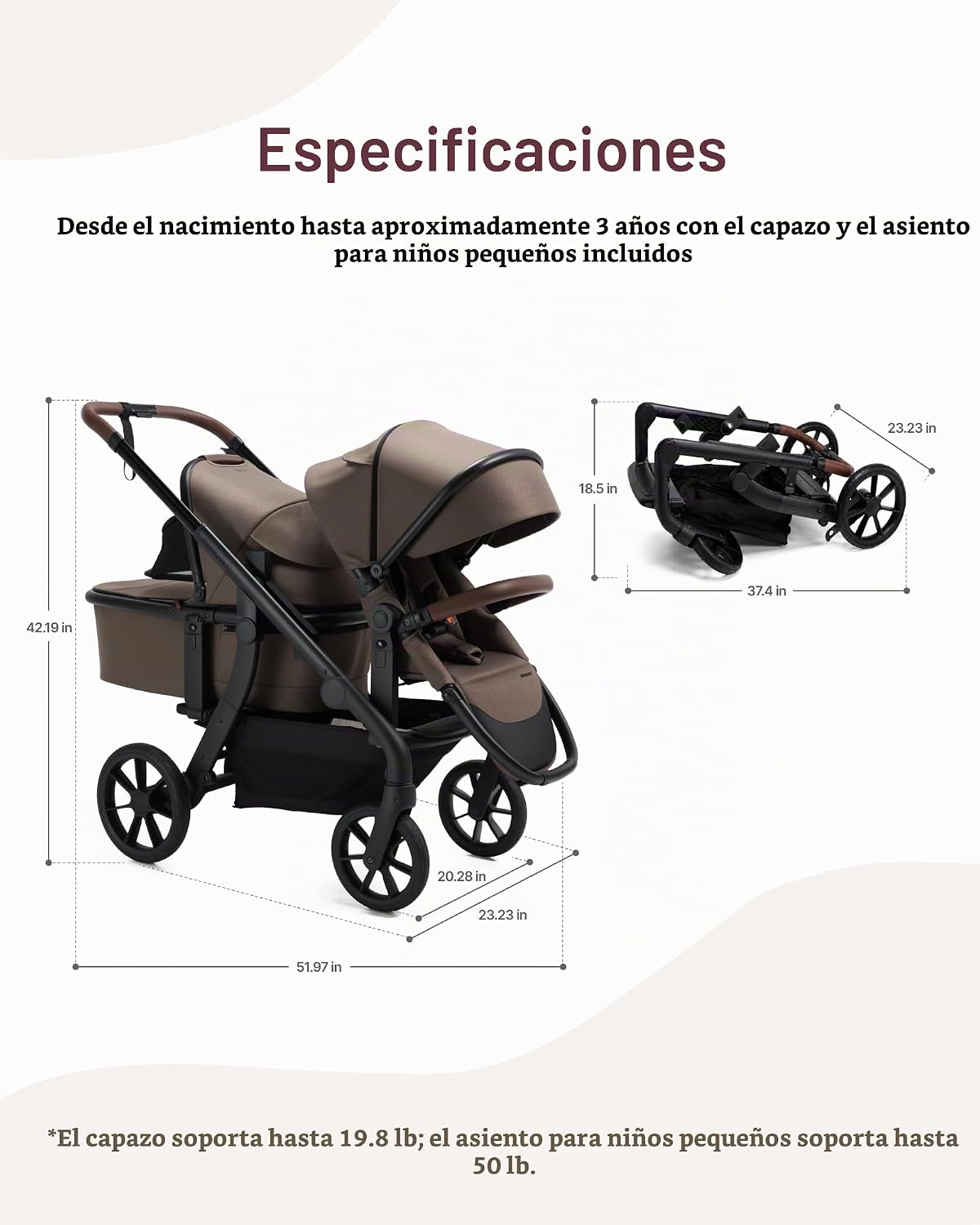 Momcozy ChangeGo - Cochecito de bebé, cochecito convertible de una...